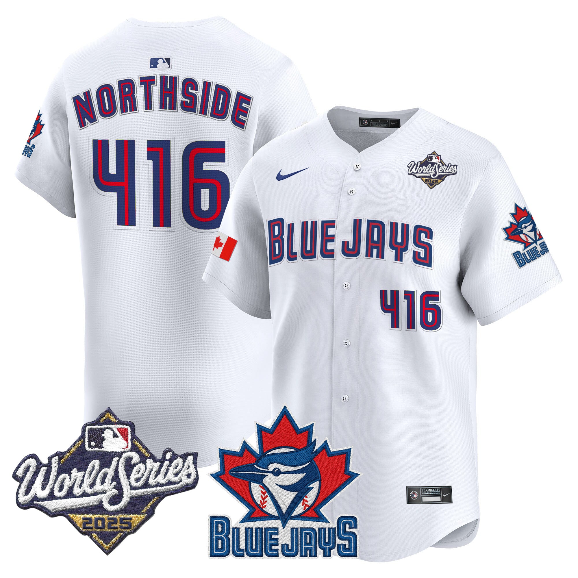 Men's Toronto Blue Jays 2025 World Series Vapor Premier Limited Jersey V3 - All Stitched
