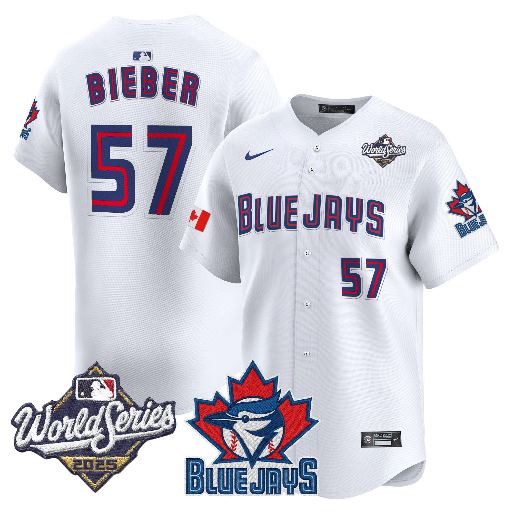Men's Toronto Blue Jays 2025 World Series Vapor Premier Limited Jersey V3 - All Stitched