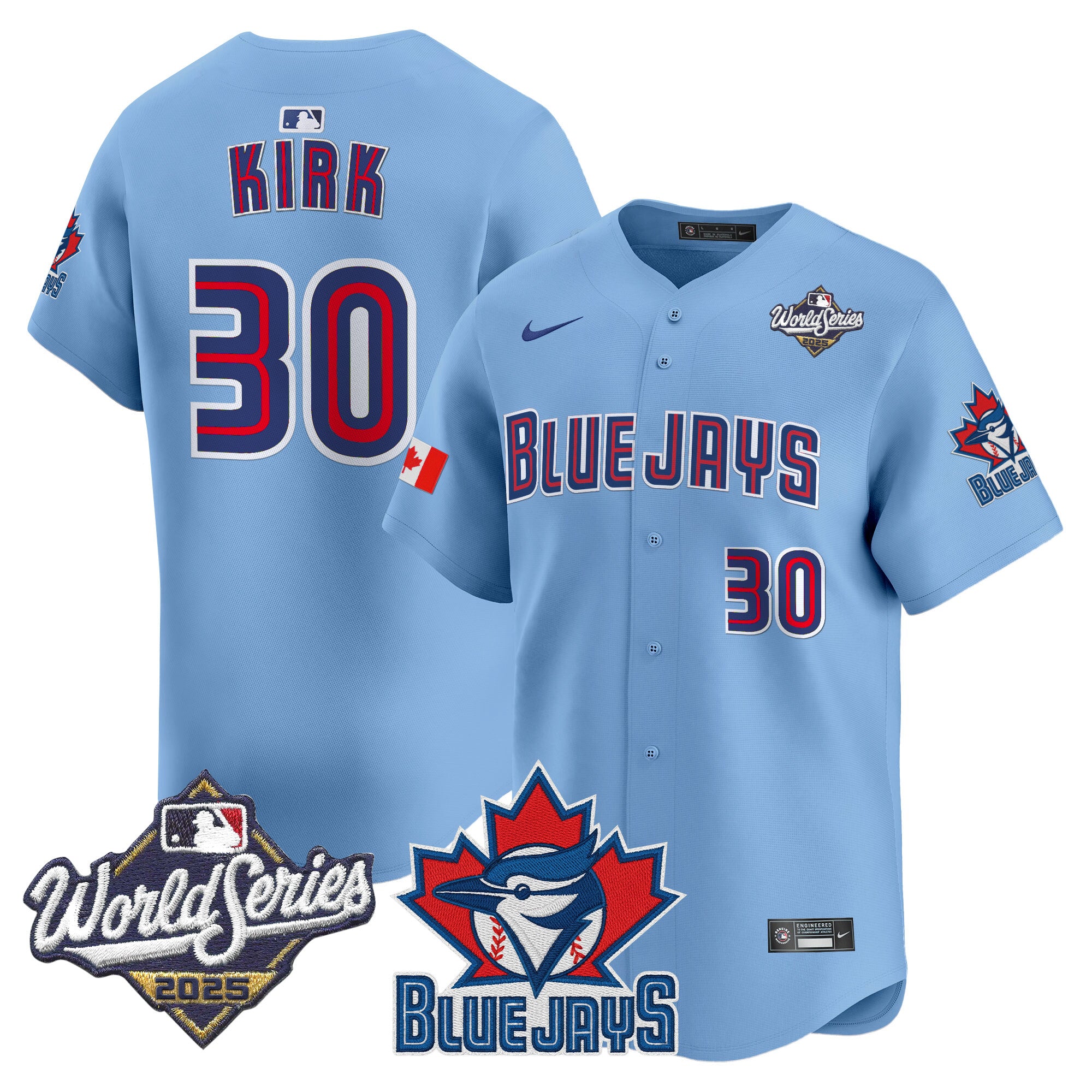 Men's Toronto Blue Jays 2025 World Series Vapor Premier Limited Jersey V3 - All Stitched