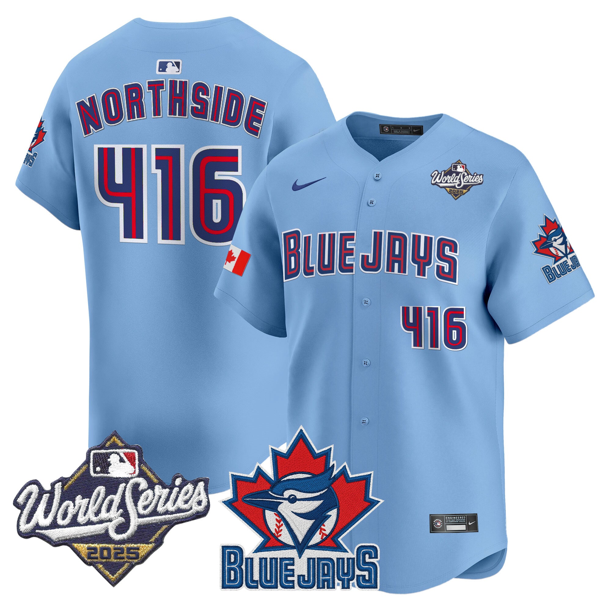 Men's Toronto Blue Jays 2025 World Series Vapor Premier Limited Jersey V3 - All Stitched