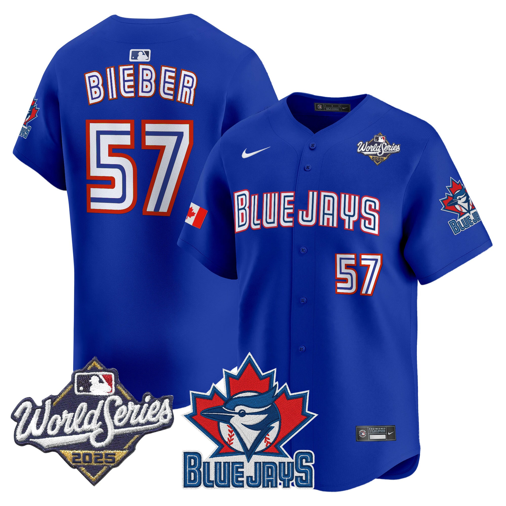 Men's Toronto Blue Jays 2025 World Series Vapor Premier Limited Jersey V3 - All Stitched