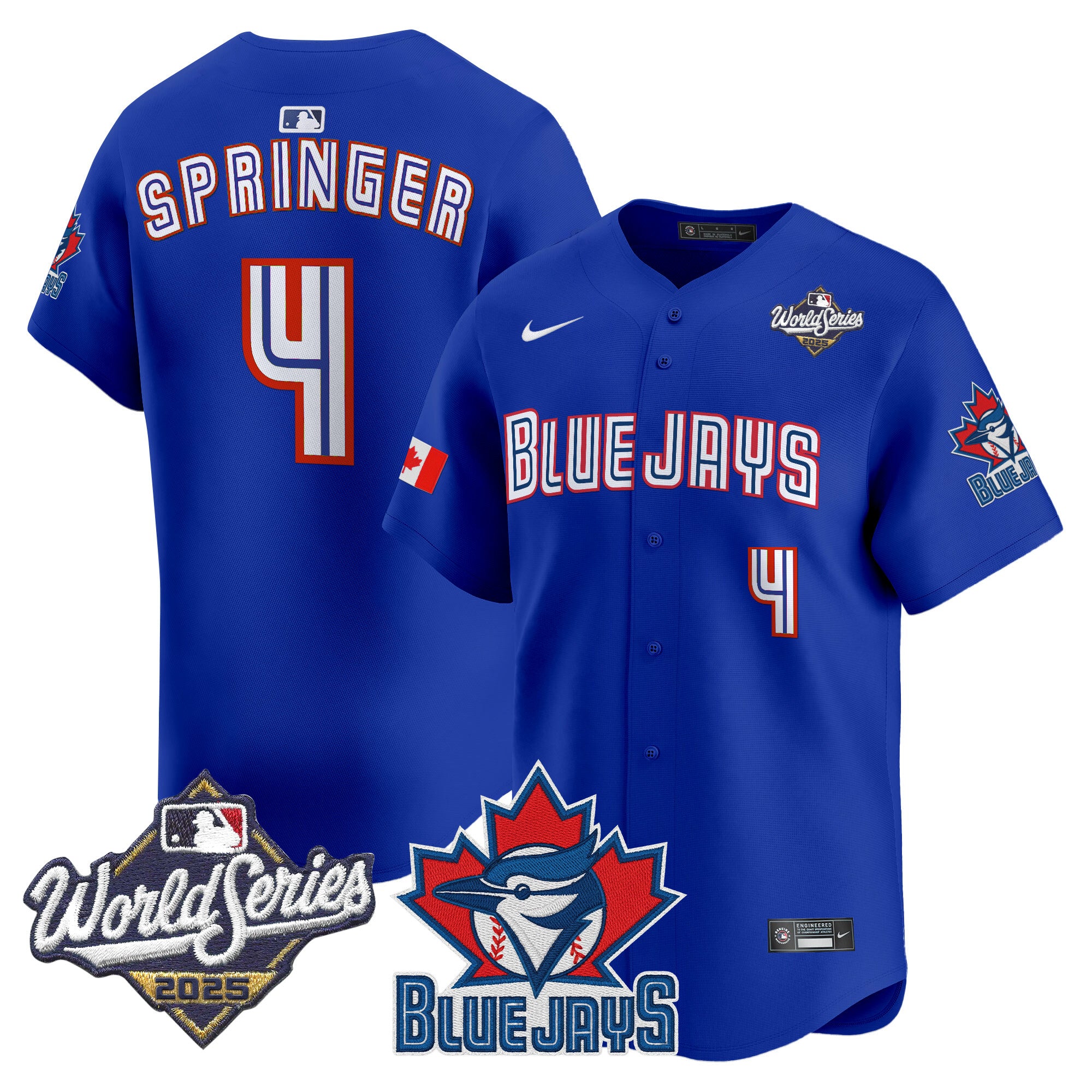 Men's Toronto Blue Jays 2025 World Series Vapor Premier Limited Jersey V3 - All Stitched