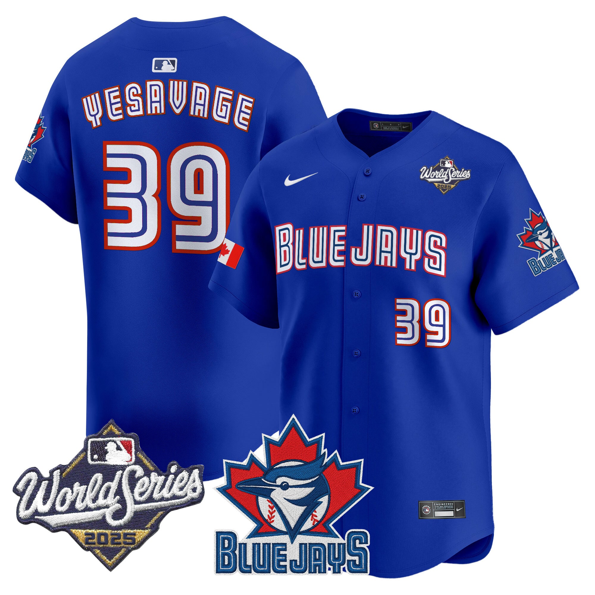 Men's Toronto Blue Jays 2025 World Series Vapor Premier Limited Jersey V3 - All Stitched