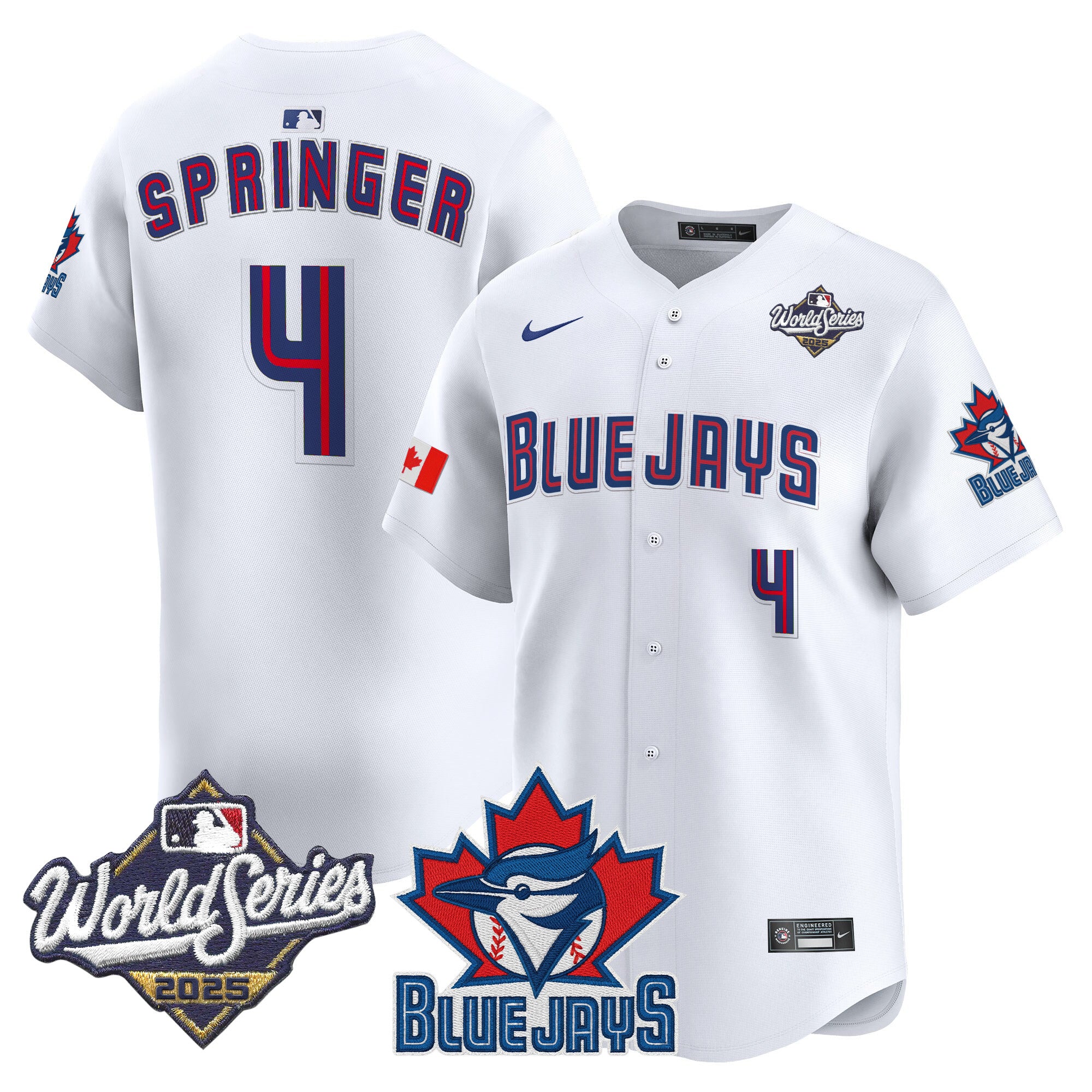 Men's Toronto Blue Jays 2025 World Series Vapor Premier Limited Jersey V3 - All Stitched