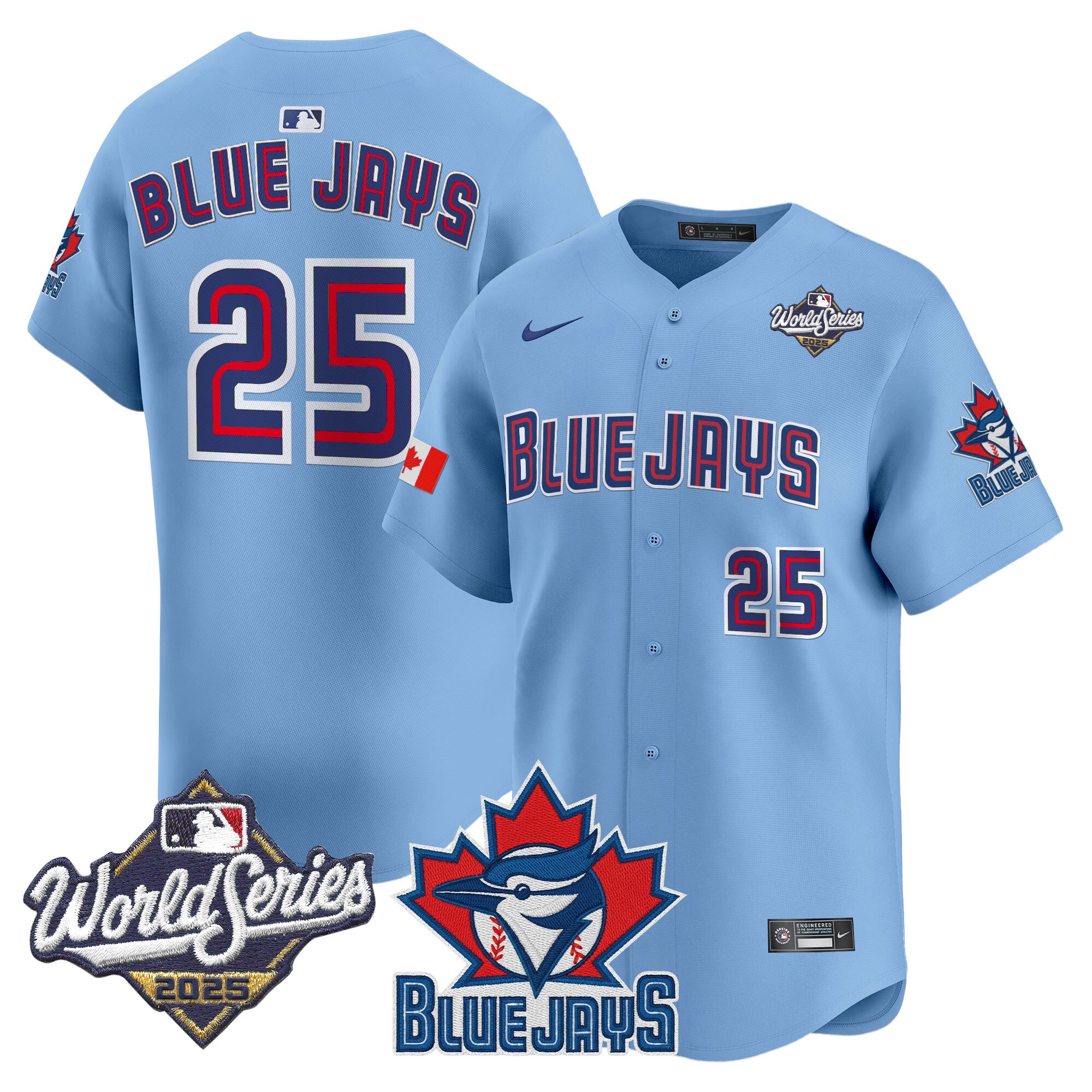 Men's Toronto Blue Jays 2025 World Series Vapor Premier Limited Jersey V3 - All Stitched