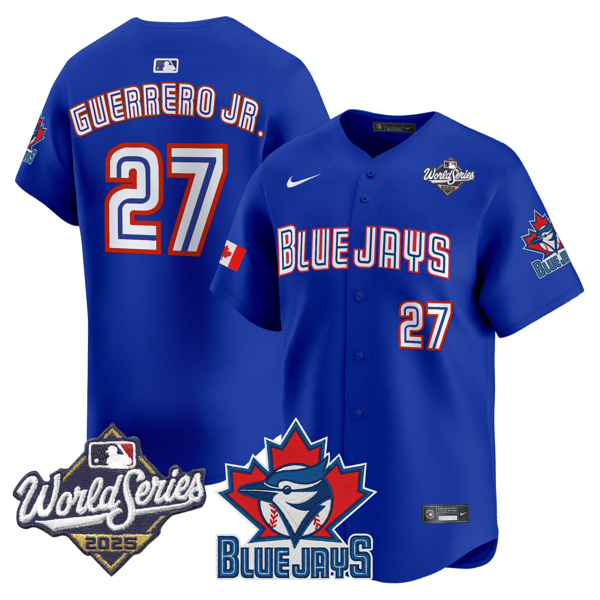 Men's Toronto Blue Jays 2025 World Series Vapor Premier Limited Jersey V3 - All Stitched