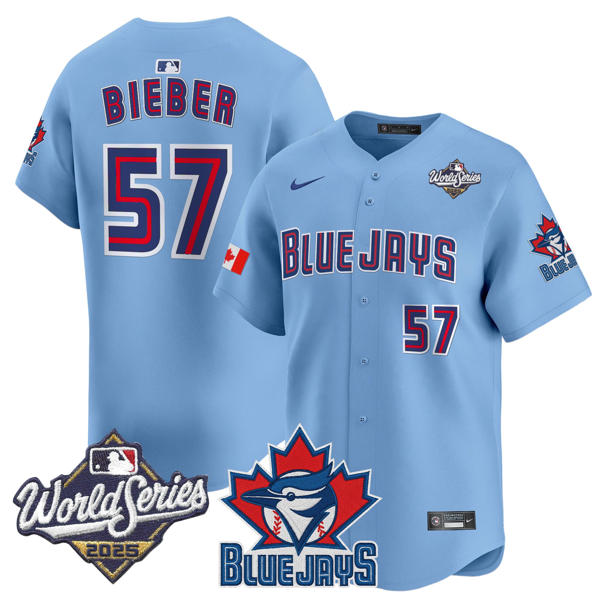 Men's Toronto Blue Jays 2025 World Series Vapor Premier Limited Jersey V3 - All Stitched