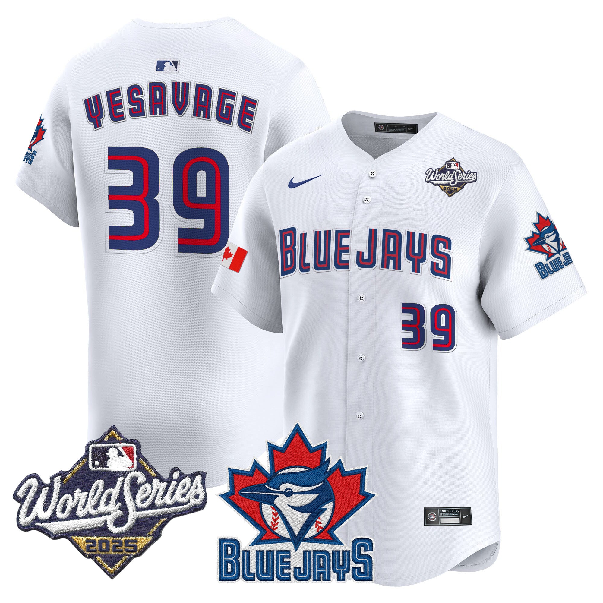 Men's Toronto Blue Jays 2025 World Series Vapor Premier Limited Jersey V3 - All Stitched