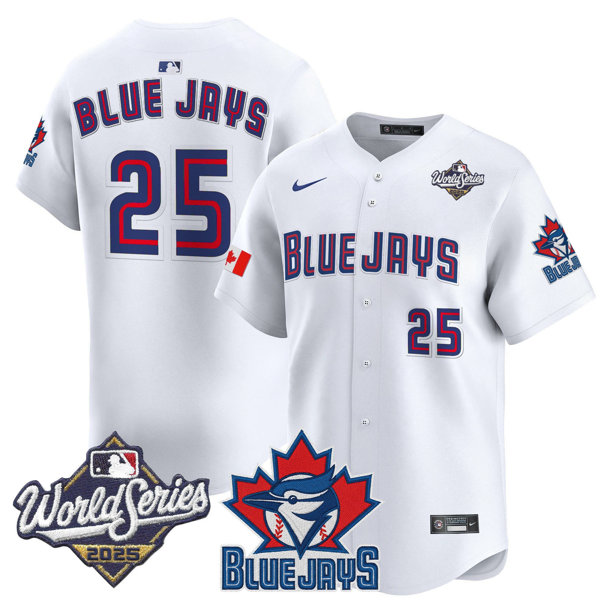Men's Toronto Blue Jays 2025 World Series Vapor Premier Limited Jersey V3 - All Stitched