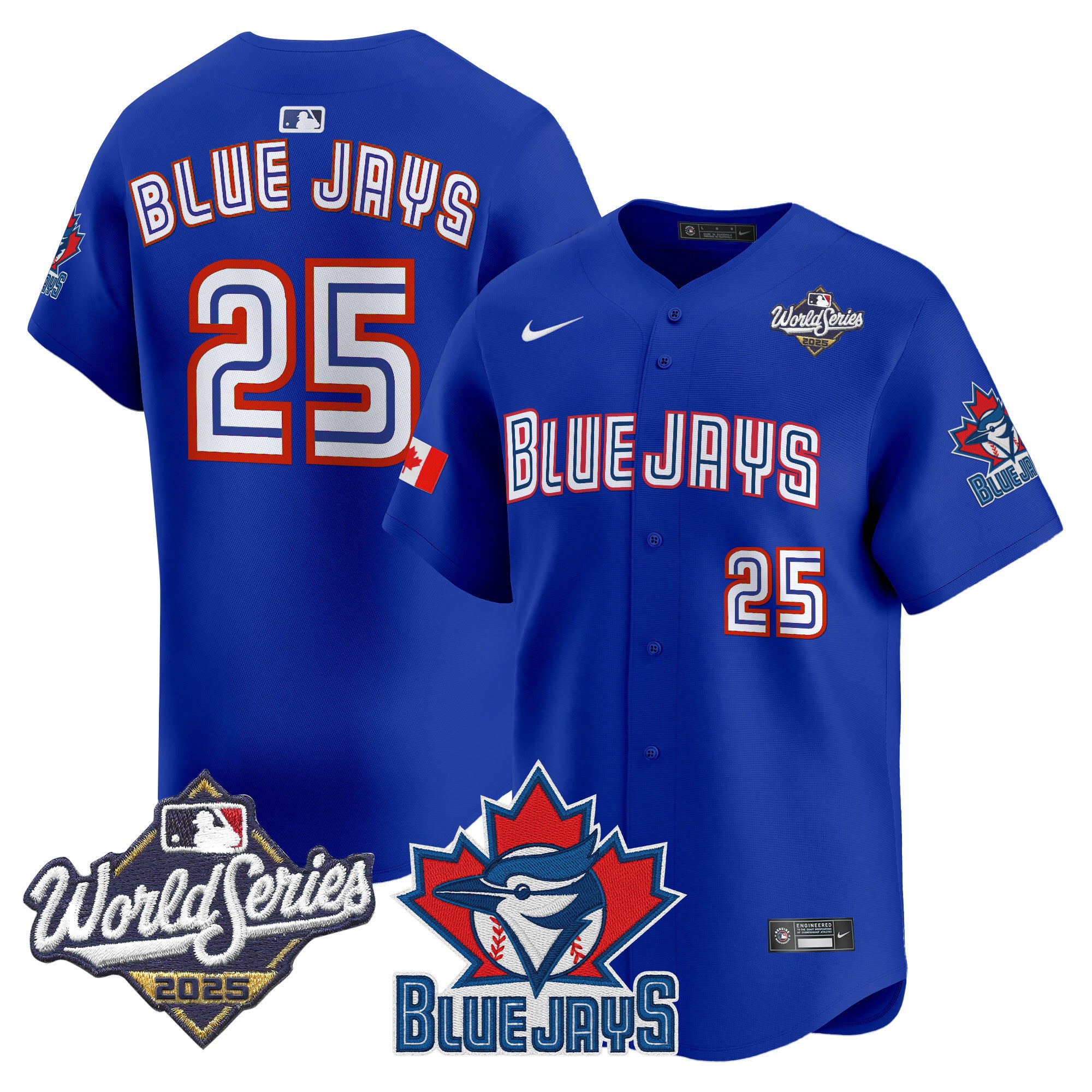 Men's Toronto Blue Jays 2025 World Series Vapor Premier Limited Jersey V3 - All Stitched
