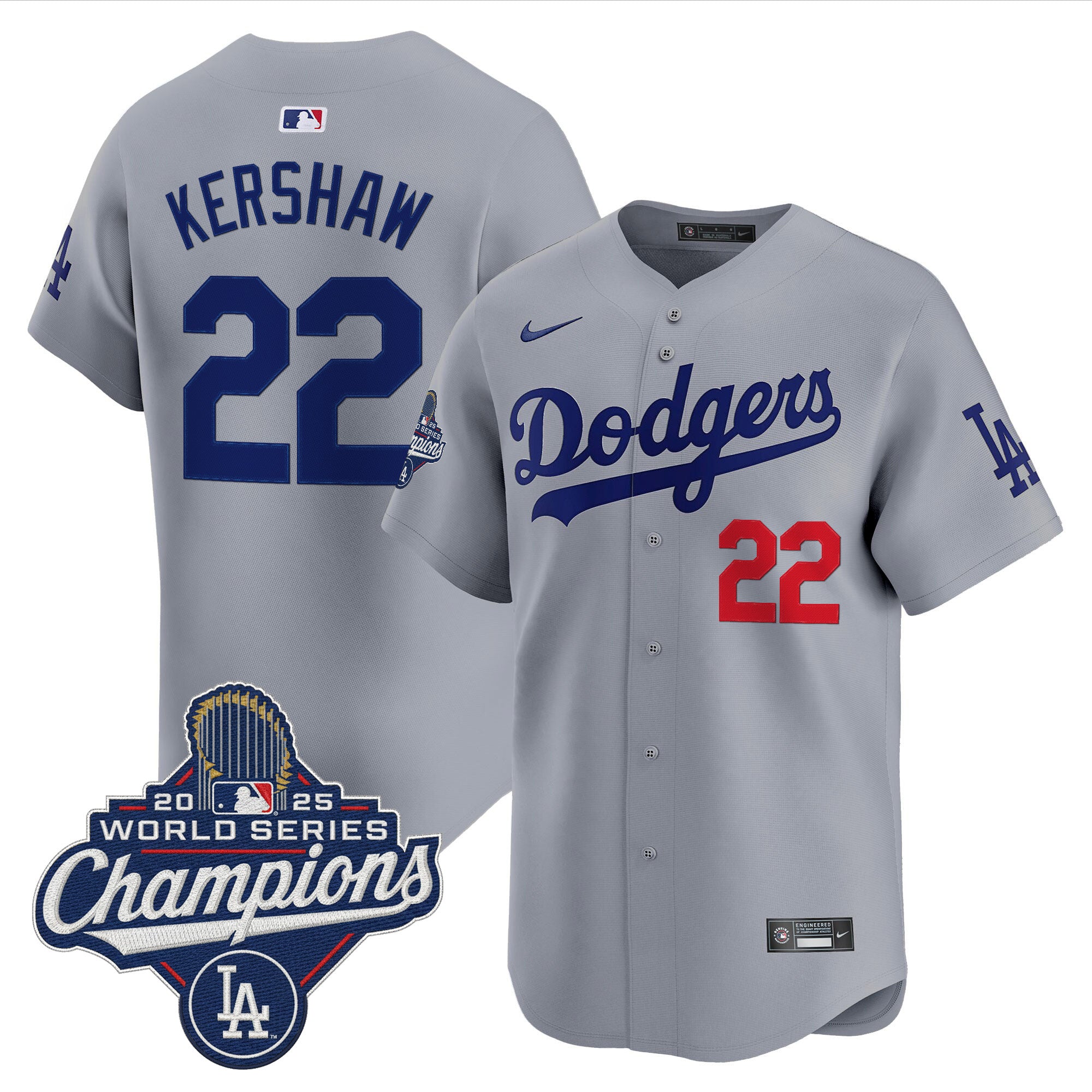 Men's Dodgers 2025 World Series Champions Vapor Premier Limited Jersey - All Stitched
