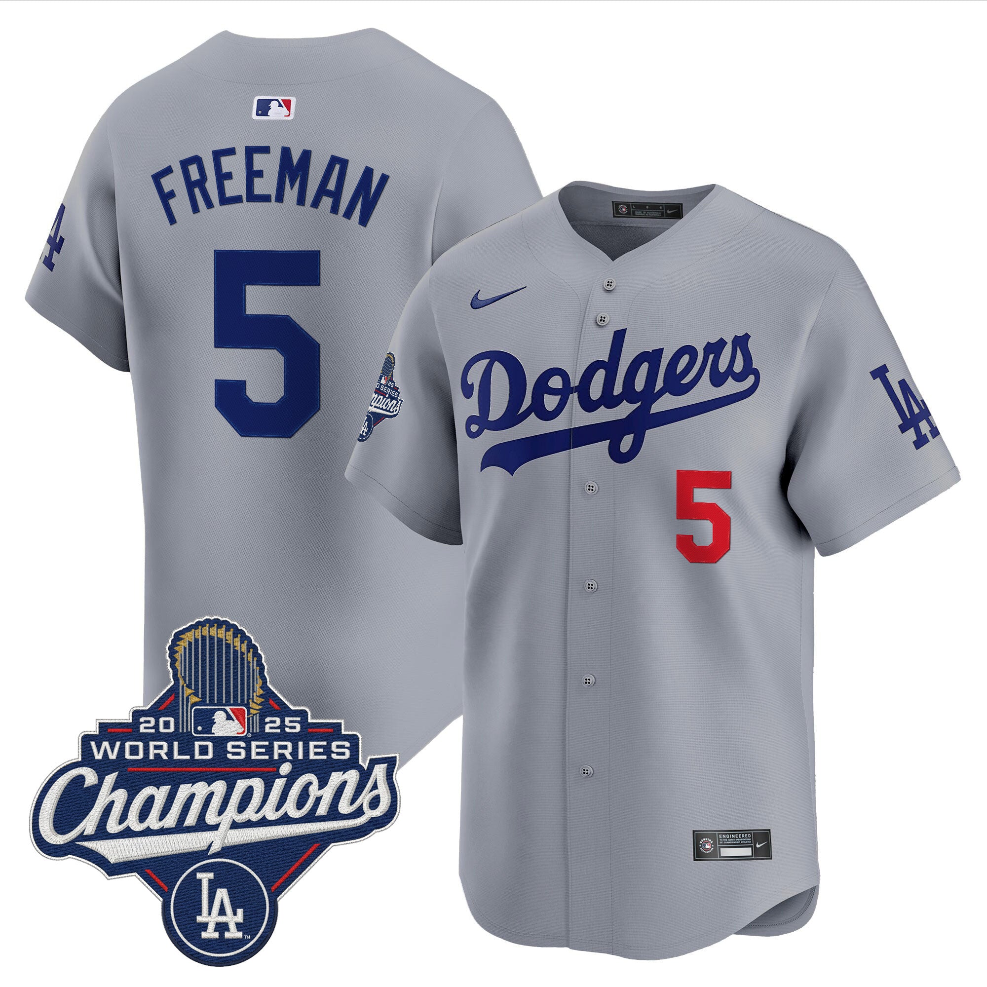 Men's Dodgers 2025 World Series Champions Vapor Premier Limited Jersey - All Stitched