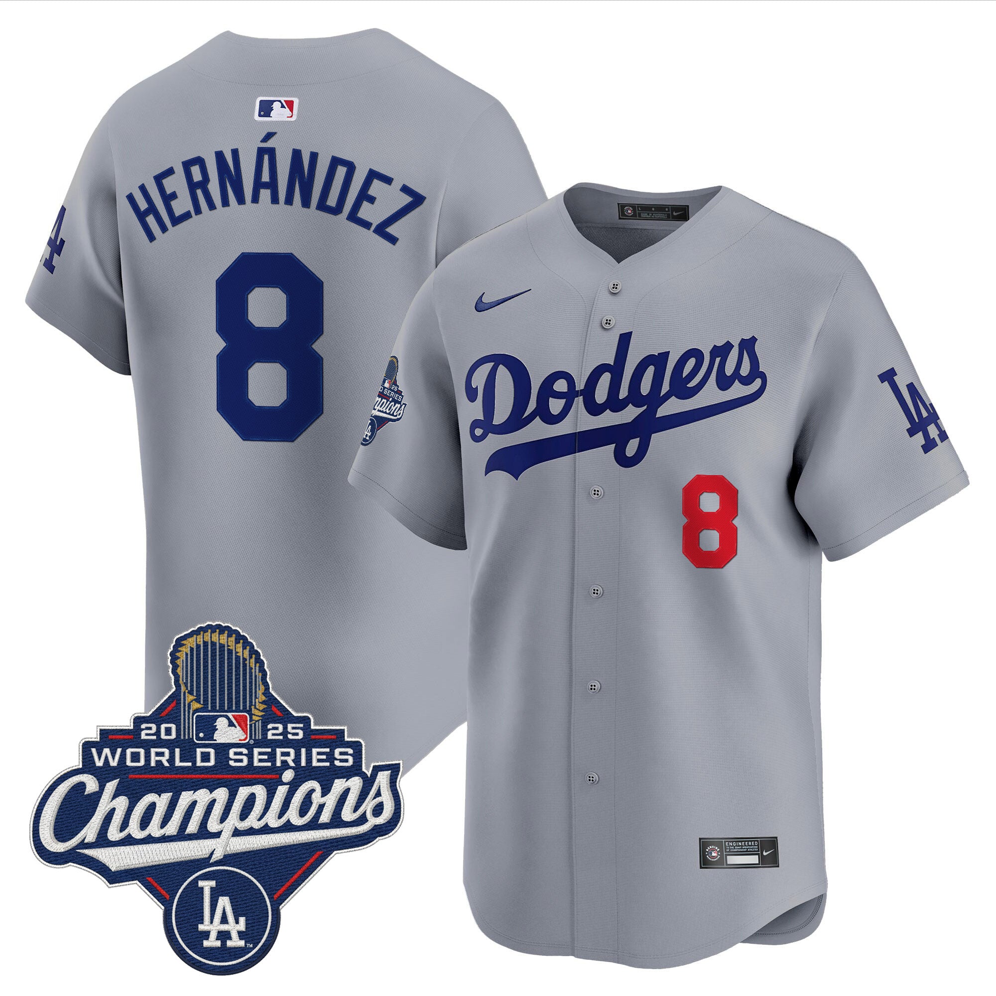 Men's Dodgers 2025 World Series Champions Vapor Premier Limited Jersey - All Stitched