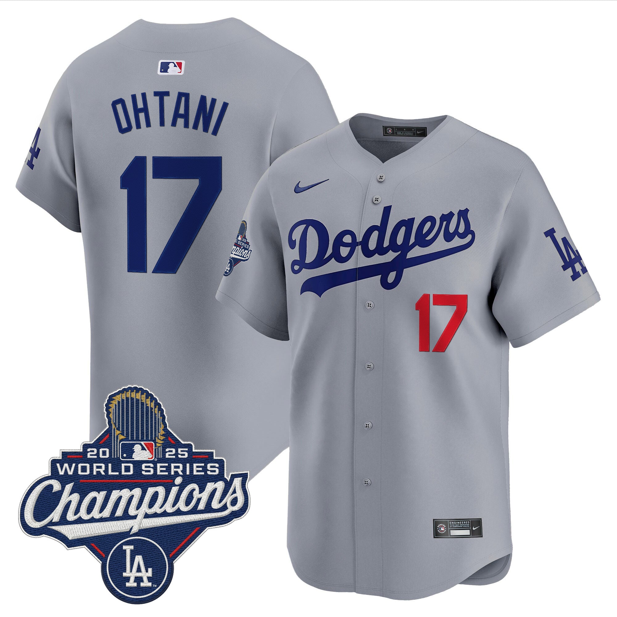 Men's Dodgers 2025 World Series Champions Vapor Premier Limited Jersey - All Stitched