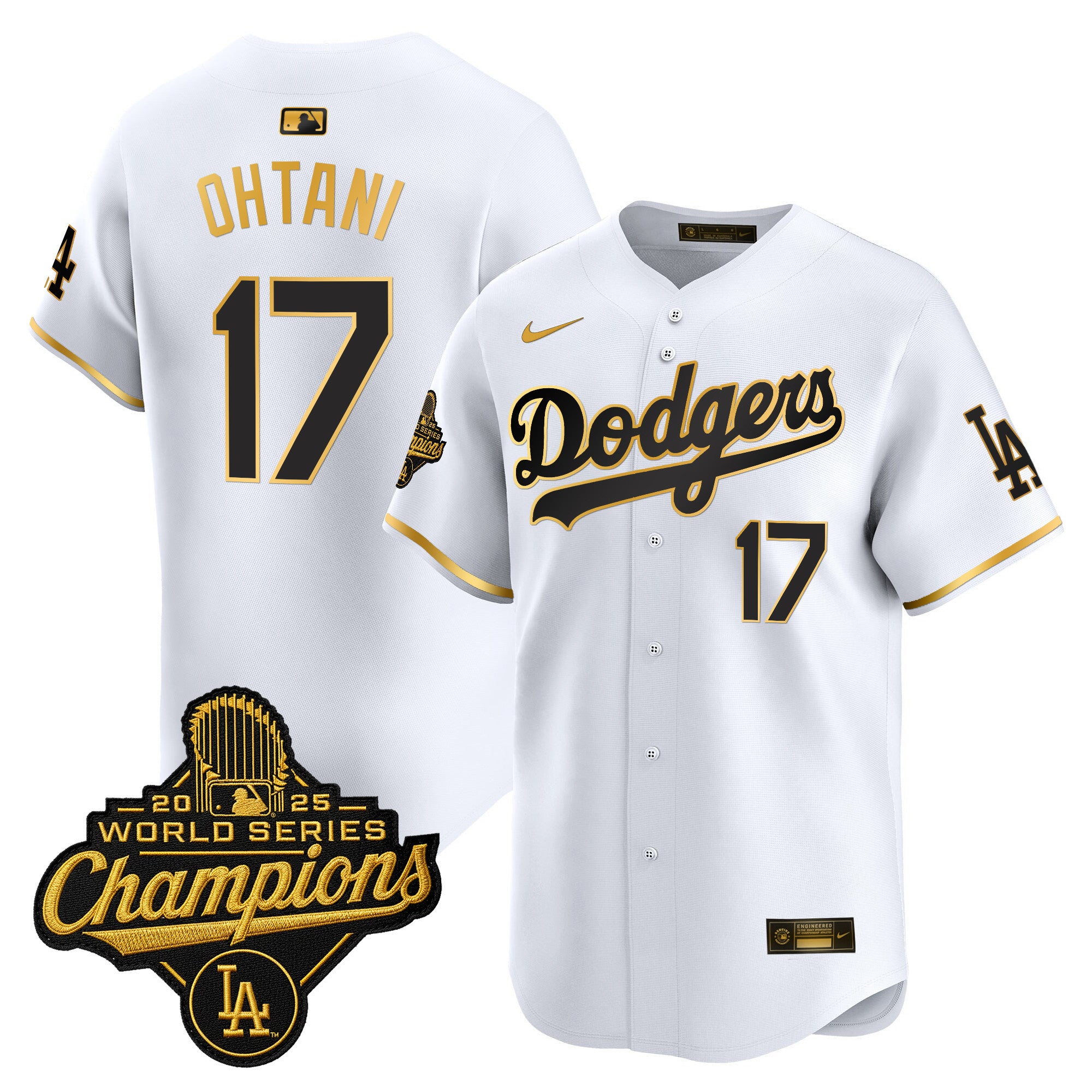 Men's Dodgers 2025 World Series Champions Vapor Premier Limited Jersey - All Stitched