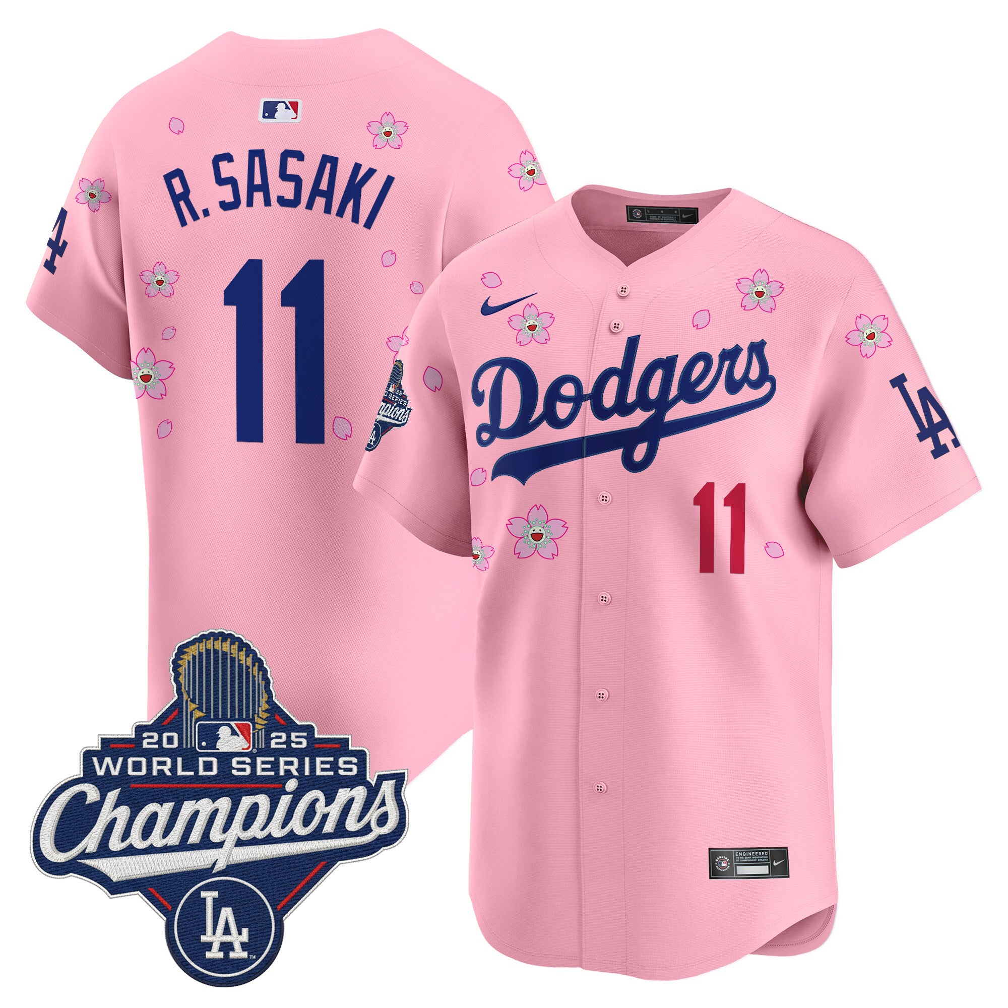 Men's Dodgers 2025 World Series Champions x Tokyo Series Vapor Premier Limited Jersey - Stitched