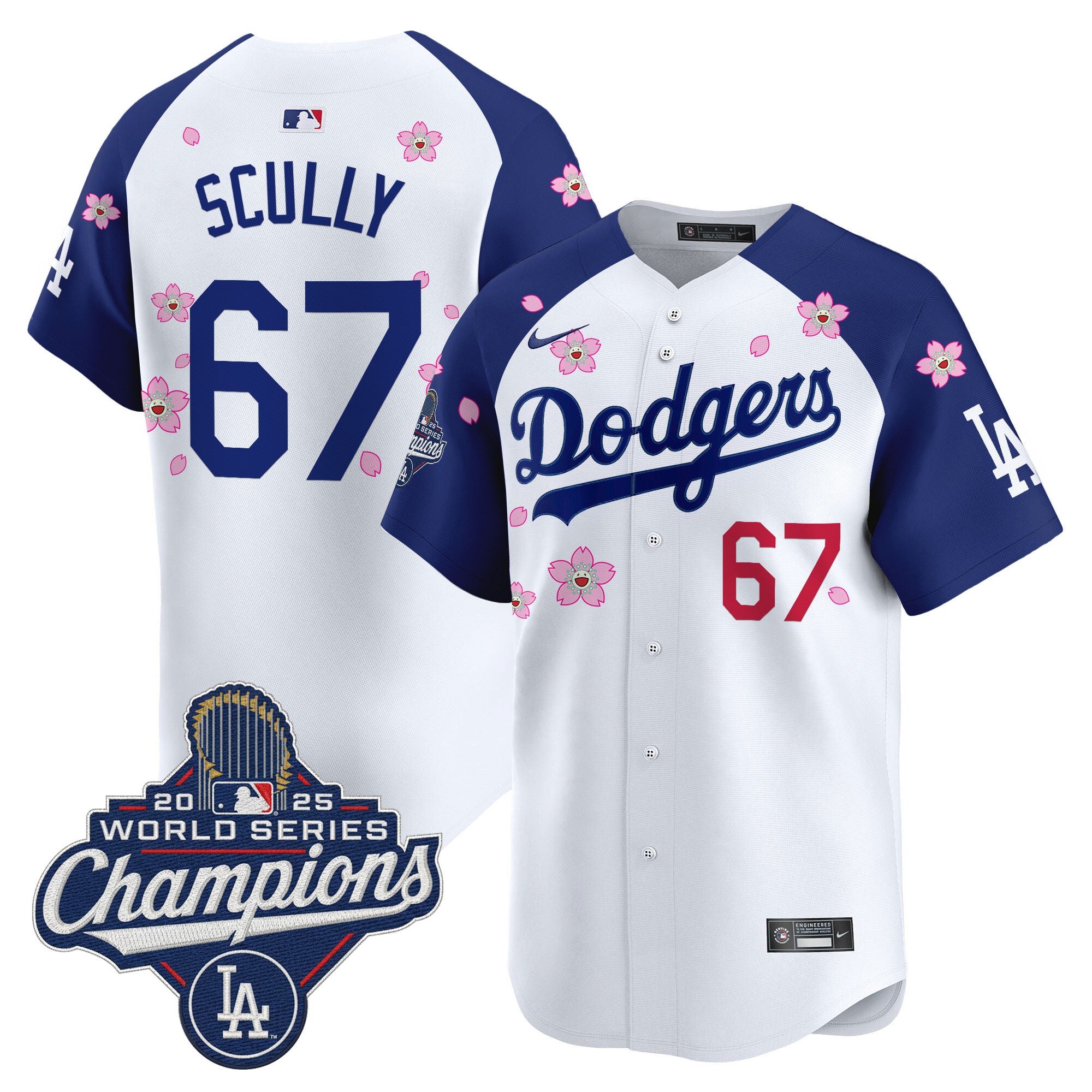 Men's Dodgers 2025 World Series Champions x Tokyo Series Vapor Premier Limited Jersey - Stitched