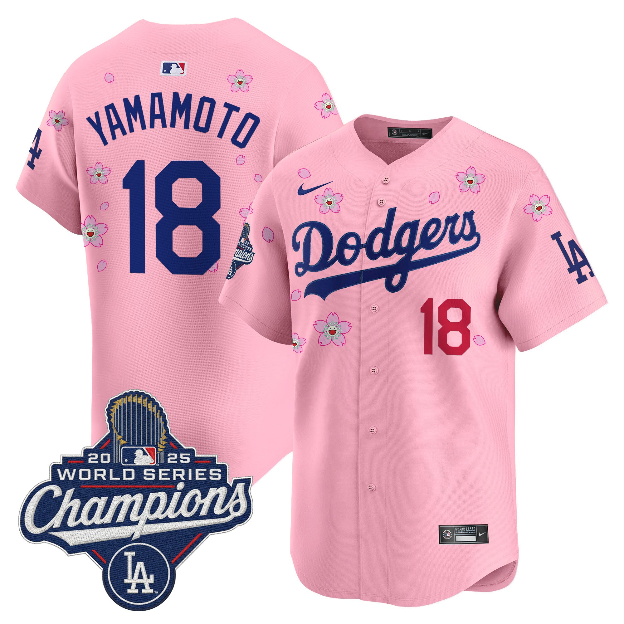 Men's Dodgers 2025 World Series Champions x Tokyo Series Vapor Premier Limited Jersey - Stitched