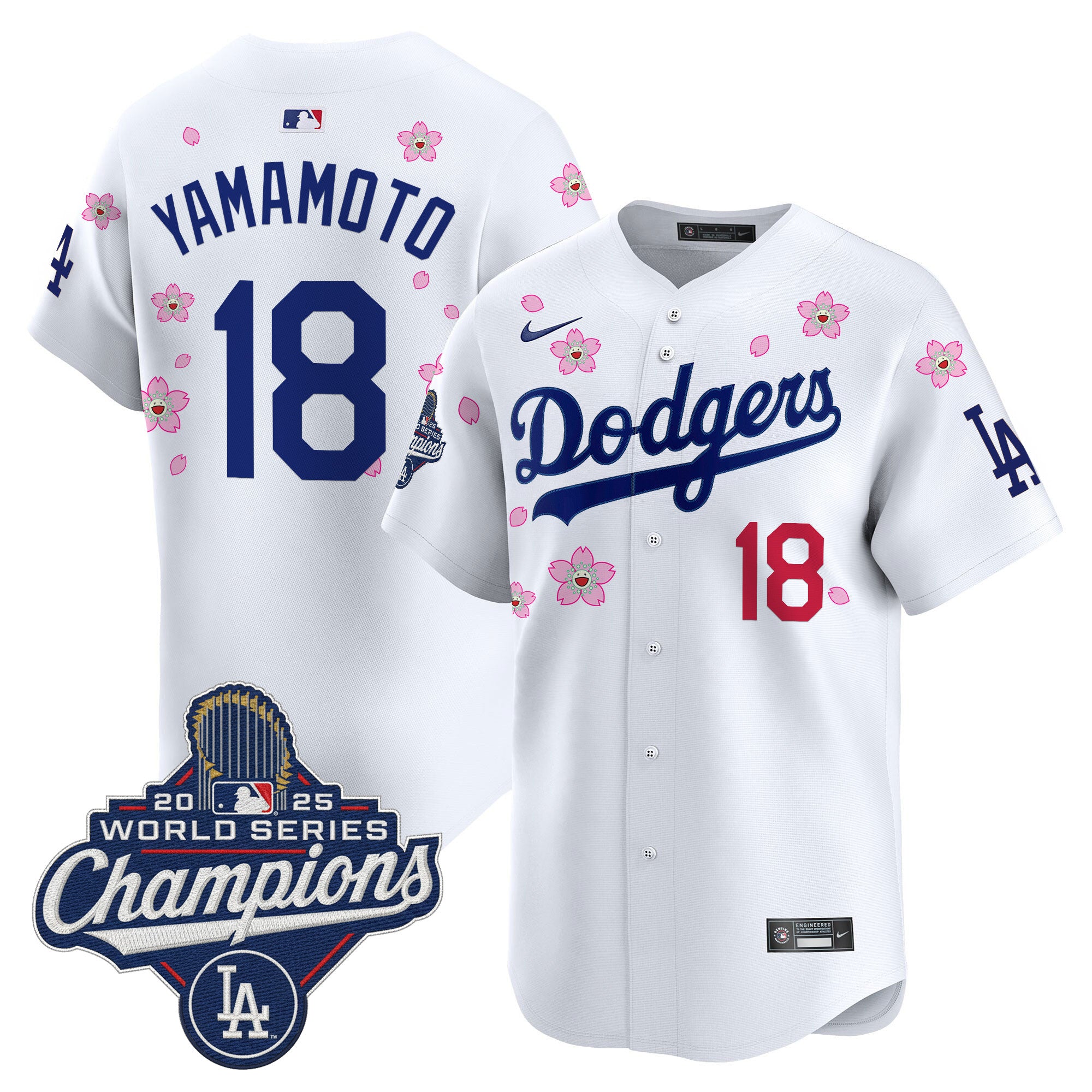 Men's Dodgers 2025 World Series Champions x Tokyo Series Vapor Premier Limited Jersey - Stitched