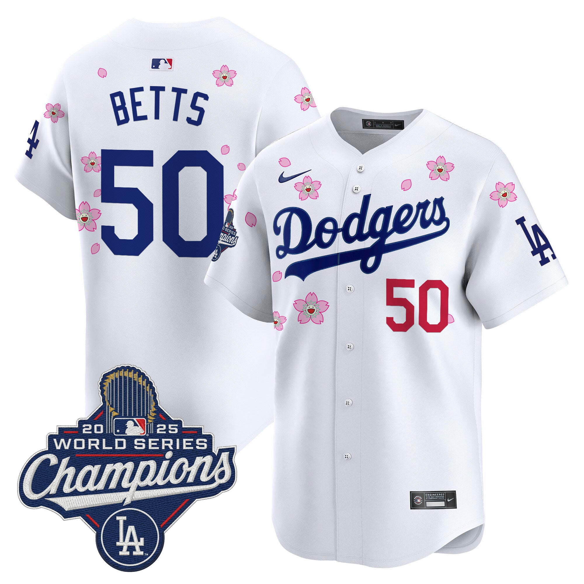 Men's Dodgers 2025 World Series Champions x Tokyo Series Vapor Premier Limited Jersey - Stitched