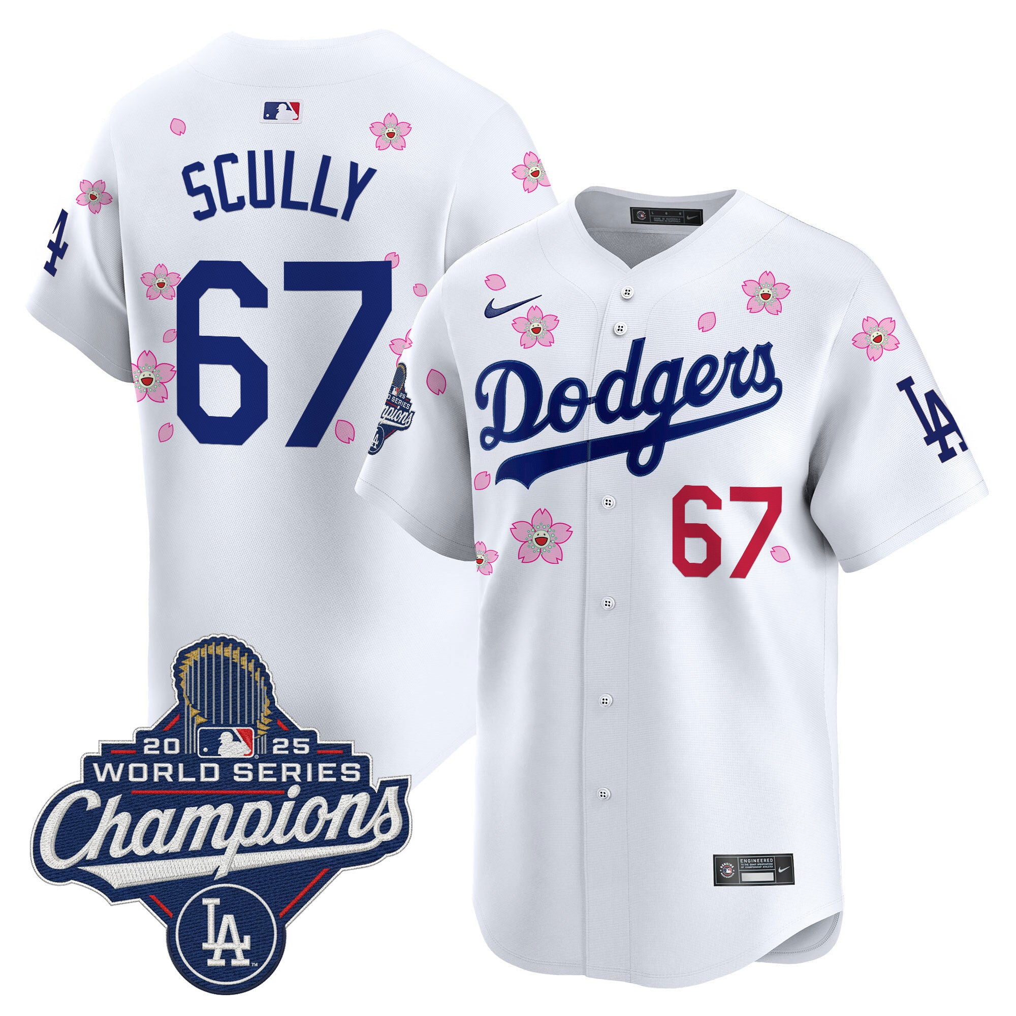 Men's Dodgers 2025 World Series Champions x Tokyo Series Vapor Premier Limited Jersey - Stitched