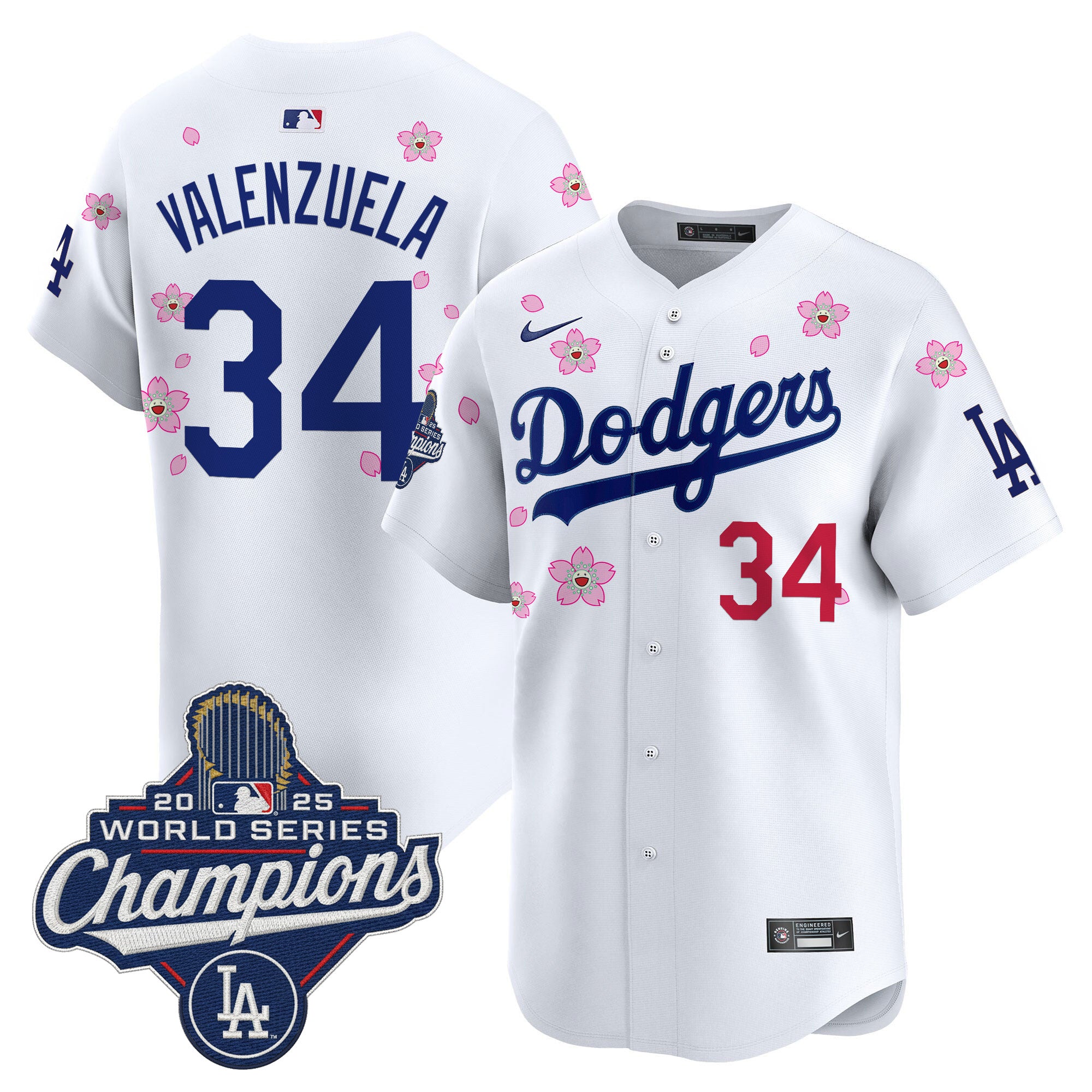 Men's Dodgers 2025 World Series Champions x Tokyo Series Vapor Premier Limited Jersey - Stitched