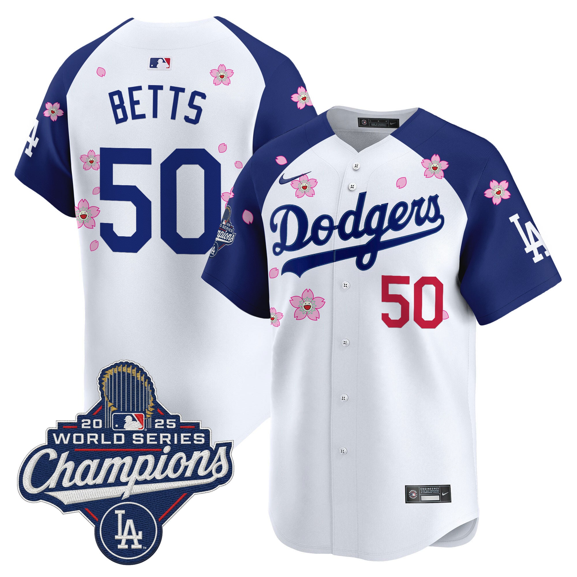 Men's Dodgers 2025 World Series Champions x Tokyo Series Vapor Premier Limited Jersey - Stitched
