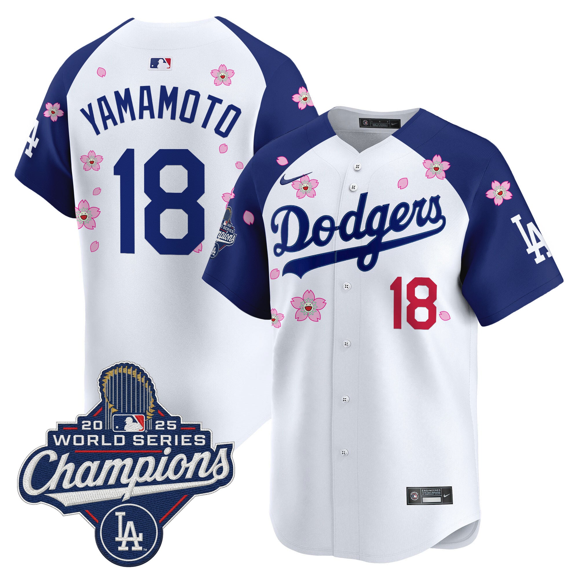 Men's Dodgers 2025 World Series Champions x Tokyo Series Vapor Premier Limited Jersey - Stitched