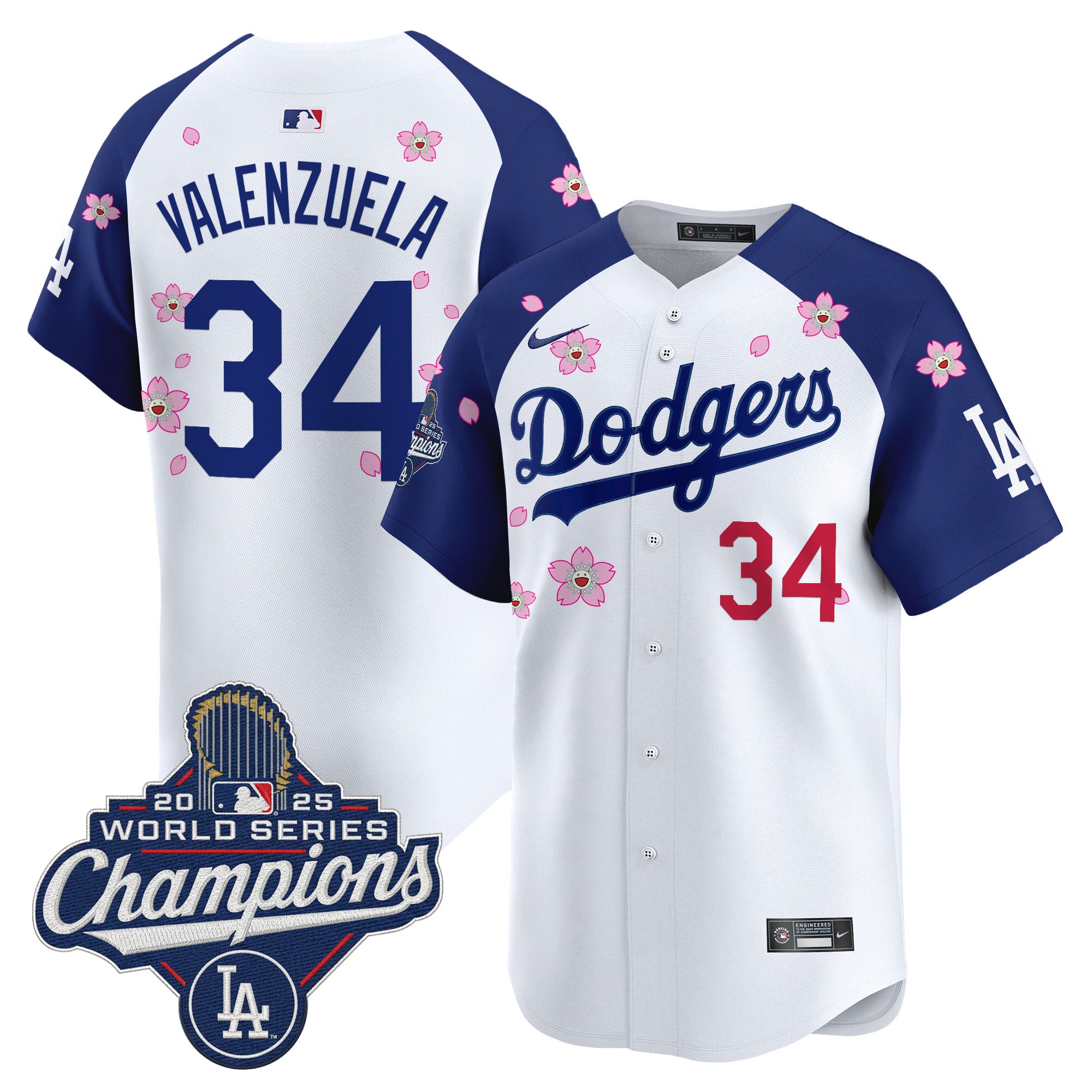 Men's Dodgers 2025 World Series Champions x Tokyo Series Vapor Premier Limited Jersey - Stitched