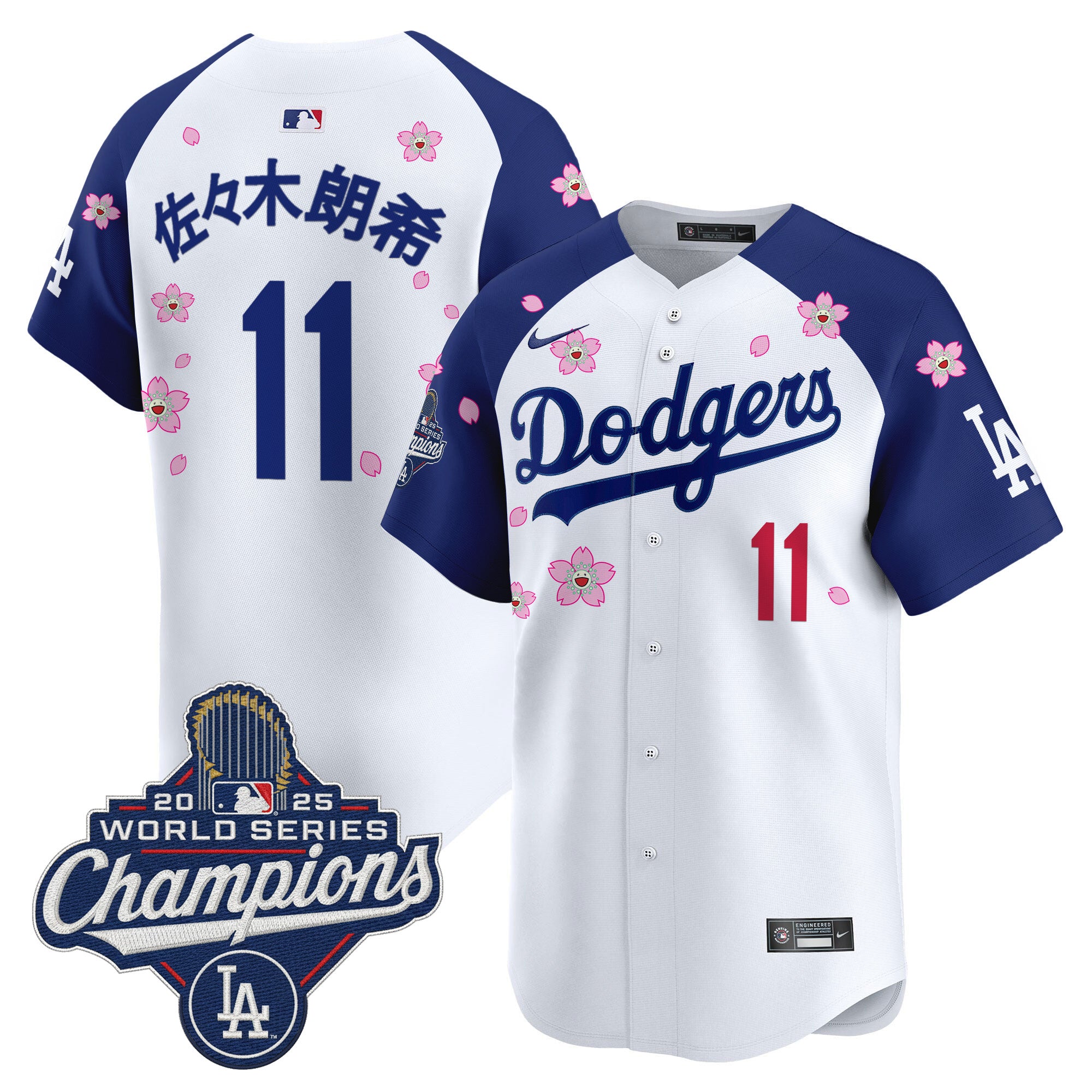 Men's Dodgers 2025 World Series Champions x Tokyo Series Vapor Premier Limited Jersey - Stitched