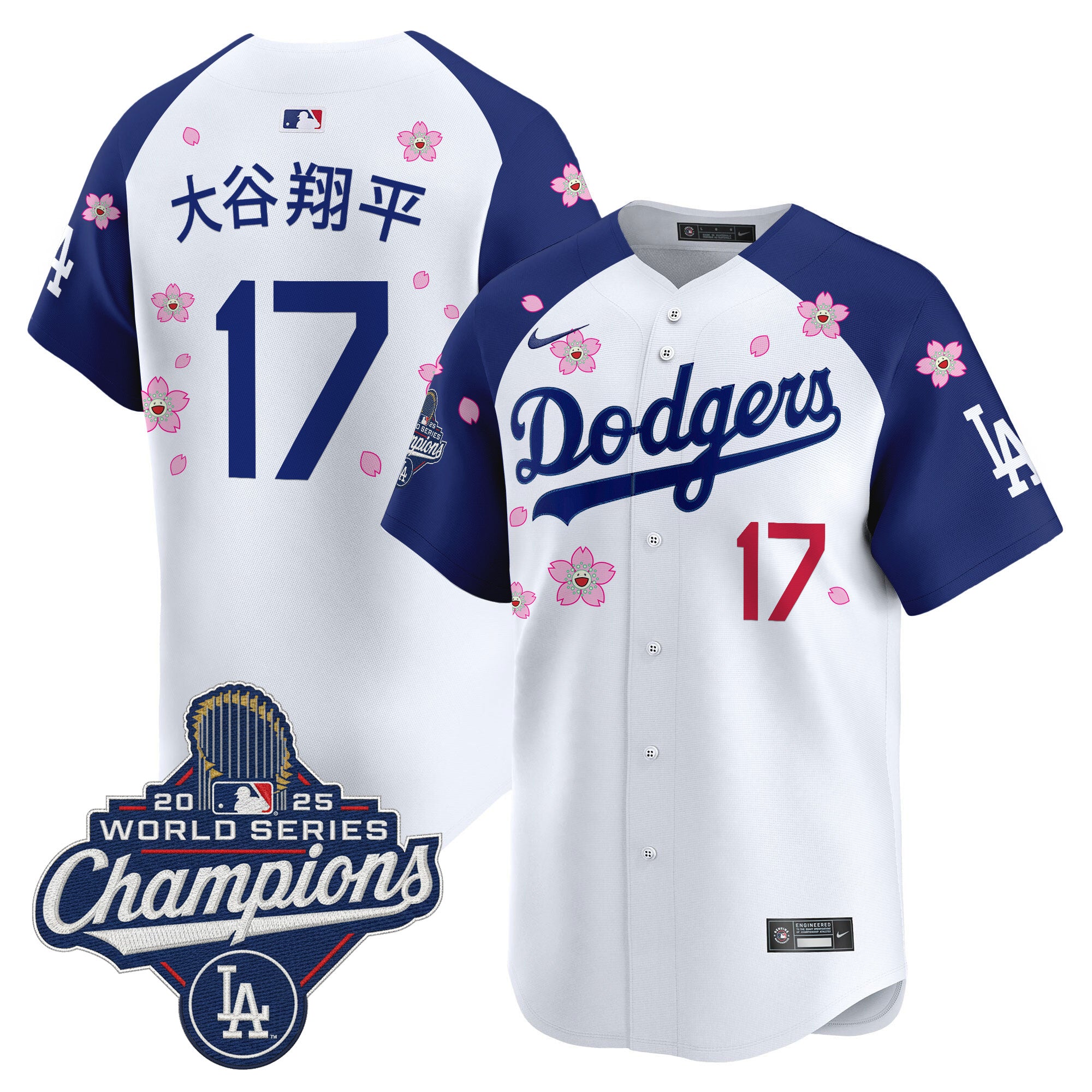 Men's Dodgers 2025 World Series Champions x Tokyo Series Vapor Premier Limited Jersey - Stitched