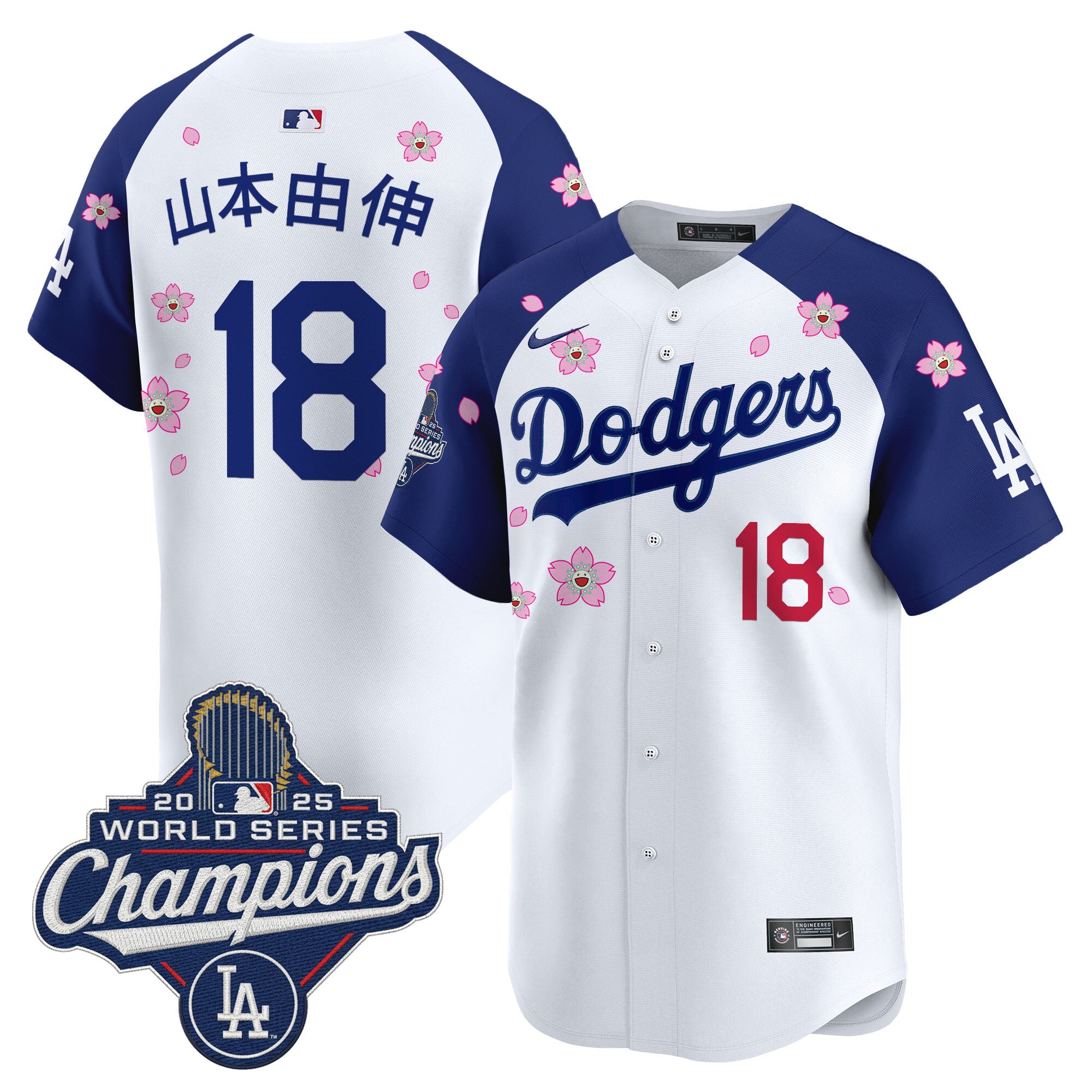 Men's Dodgers 2025 World Series Champions x Tokyo Series Vapor Premier Limited Jersey - Stitched