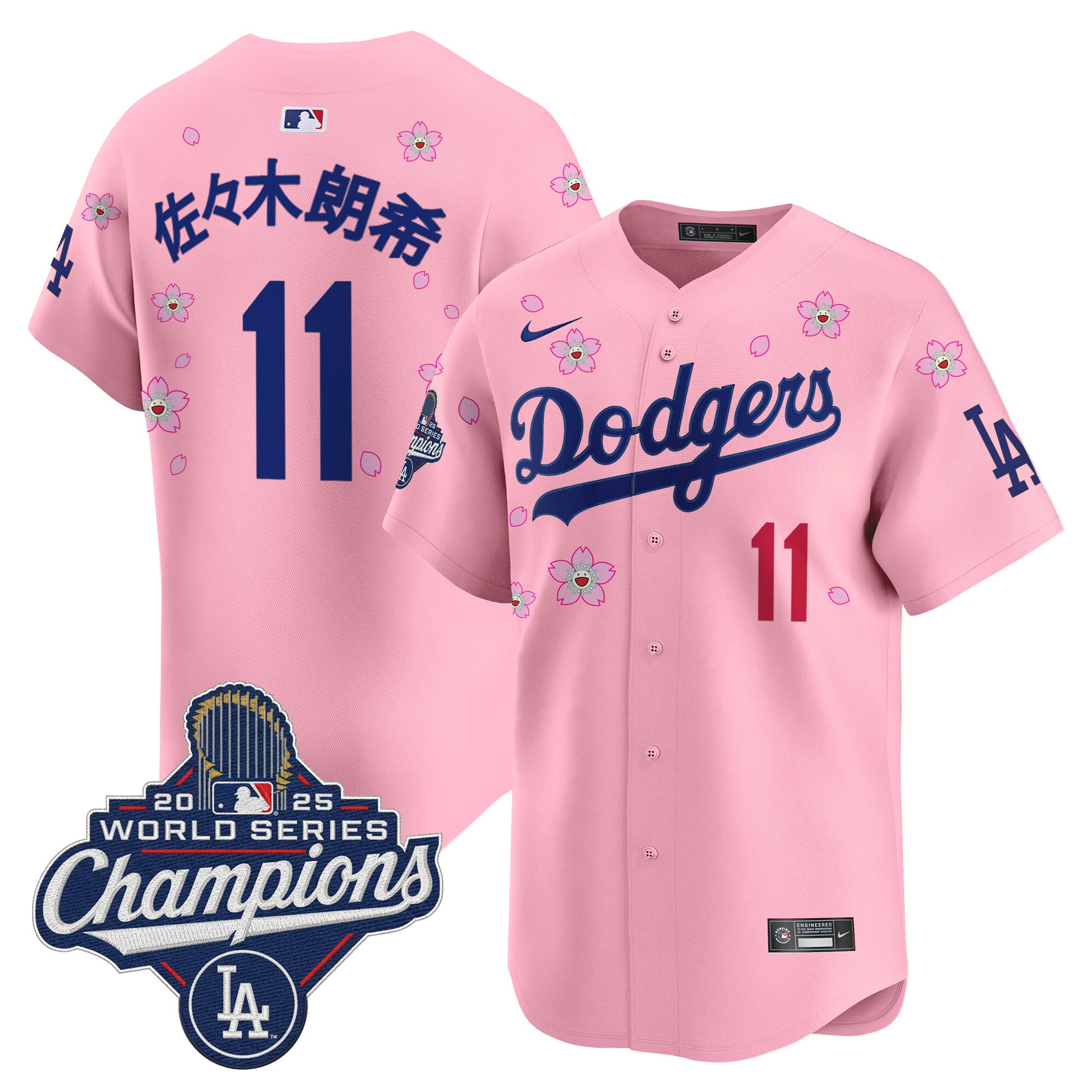 Men's Dodgers 2025 World Series Champions x Tokyo Series Vapor Premier Limited Jersey - Stitched