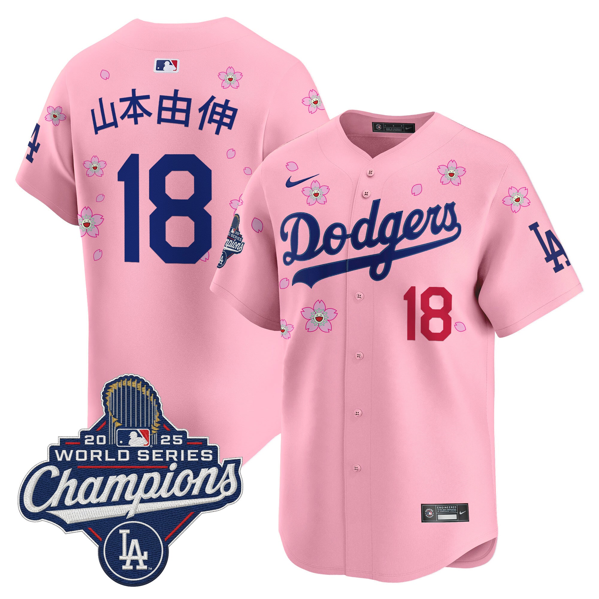 Men's Dodgers 2025 World Series Champions x Tokyo Series Vapor Premier Limited Jersey - Stitched