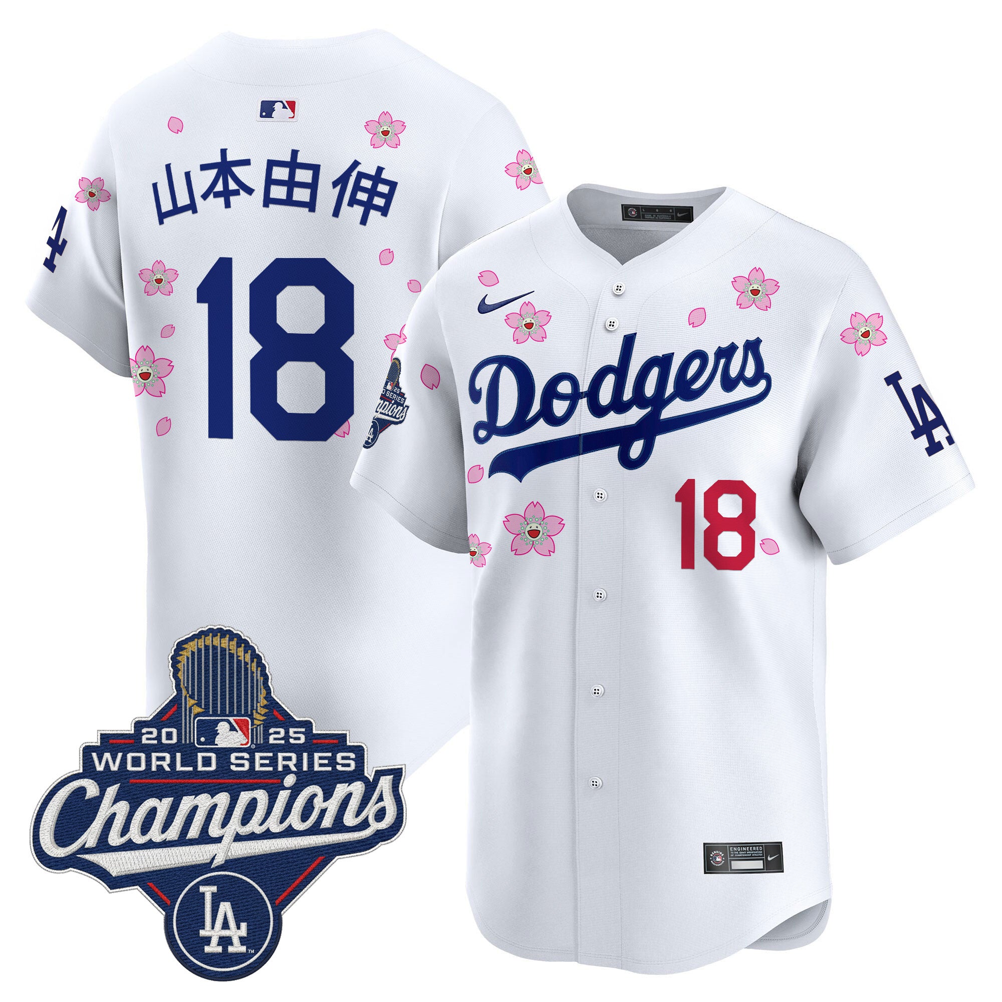 Men's Dodgers 2025 World Series Champions x Tokyo Series Vapor Premier Limited Jersey - Stitched