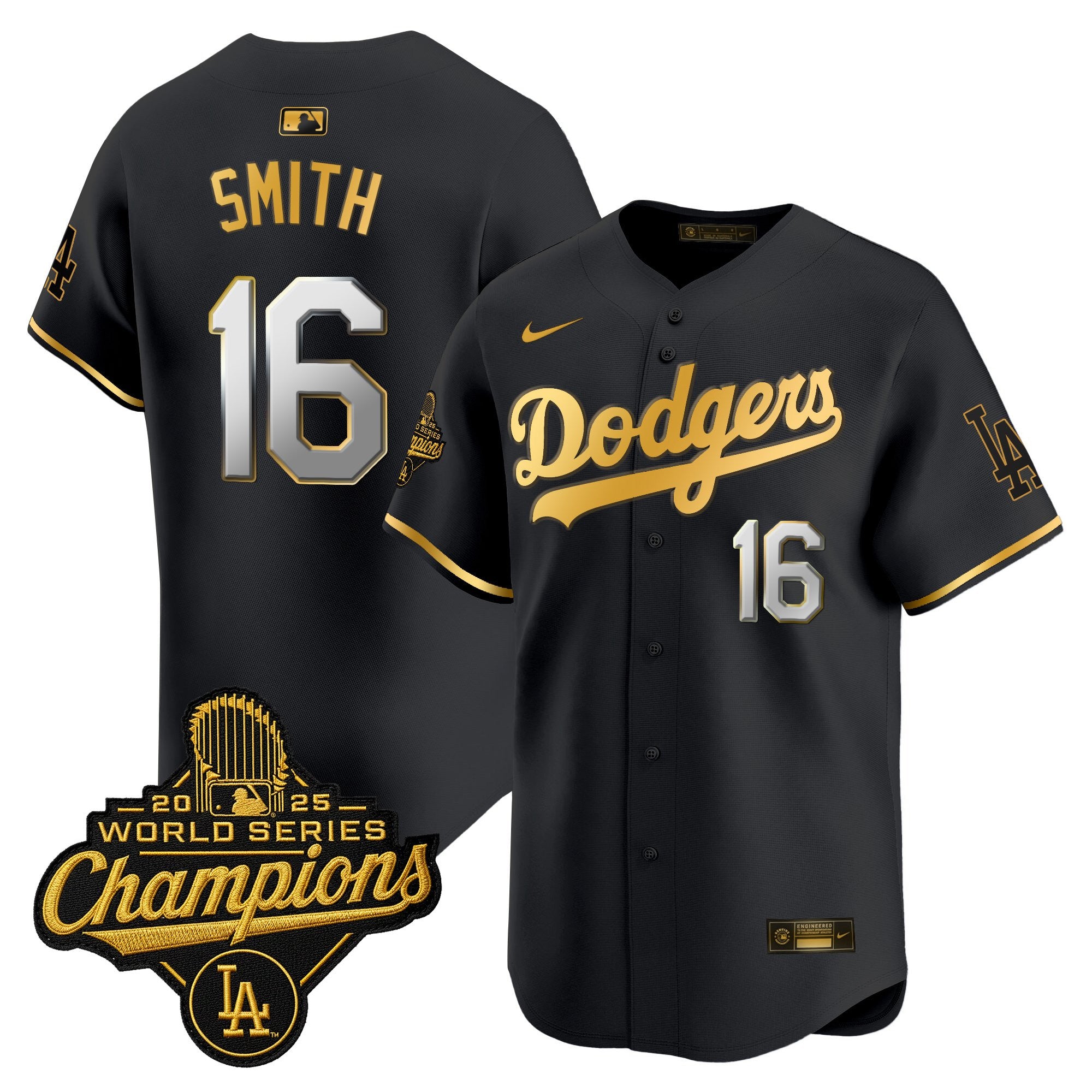 Men's Dodgers 2025 World Series Champions Vapor Premier Limited Jersey - All Stitched