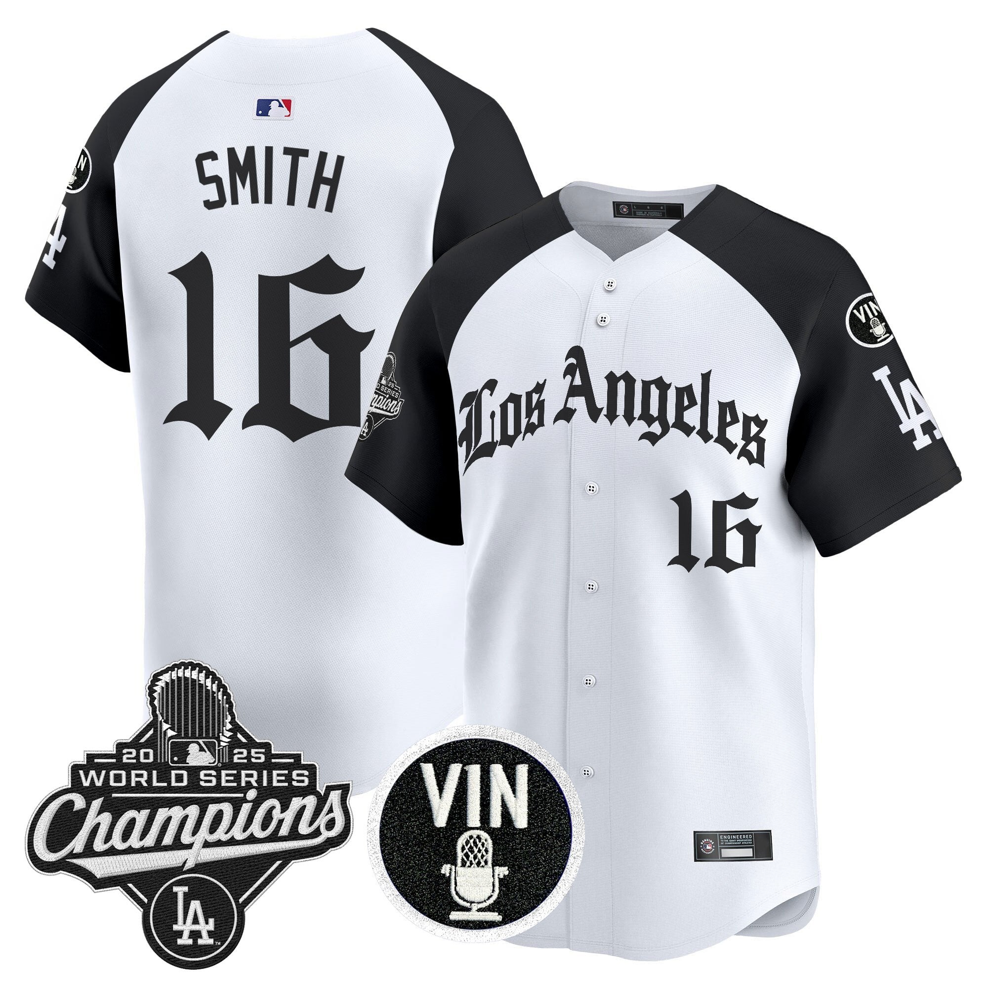 Men's Dodgers 2025 World Series Champions Vapor Premier Limited Jersey - LA Gothic Edition - All Stitched