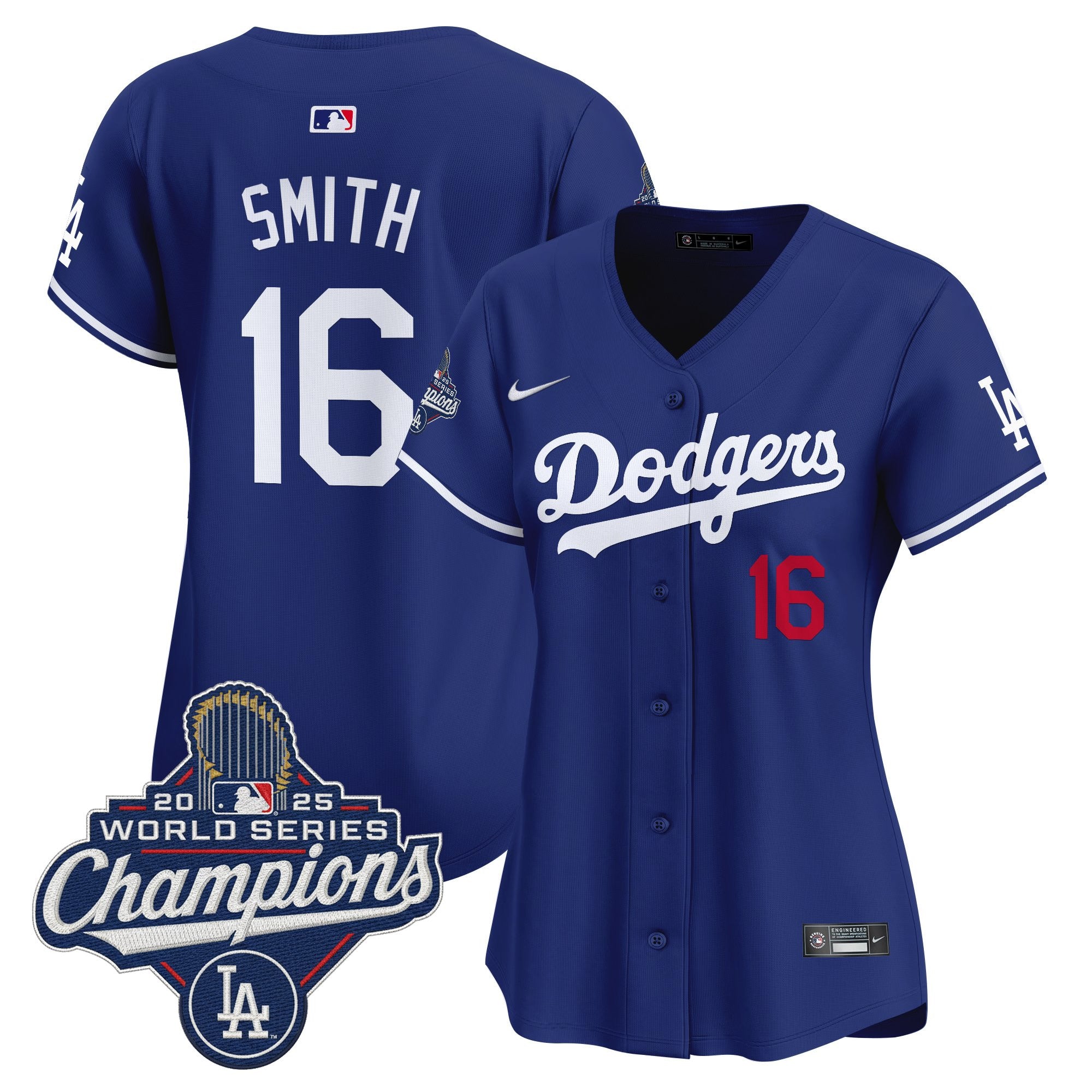 Women's Dodgers 2025 World Series Champions Vapor Premier Limited Jersey - All Stitched