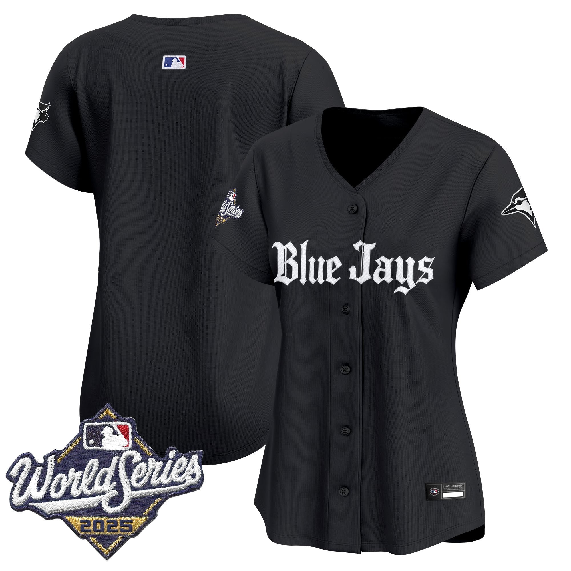 Women's Toronto Blue Jays 2025 World Series Vapor Premier Limited Jersey V2 - Gothic North Edition - All Stitched