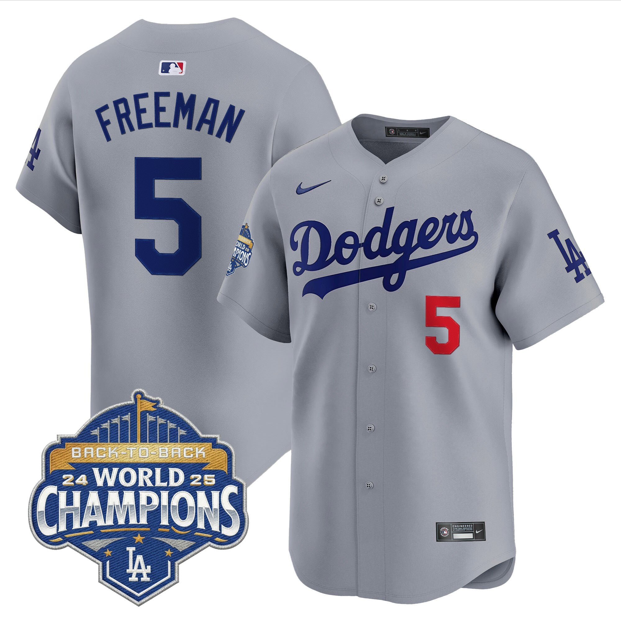 Men's Dodgers 2025 Back-To-Back Champions Vapor Premier Limited Jersey - All Stitched