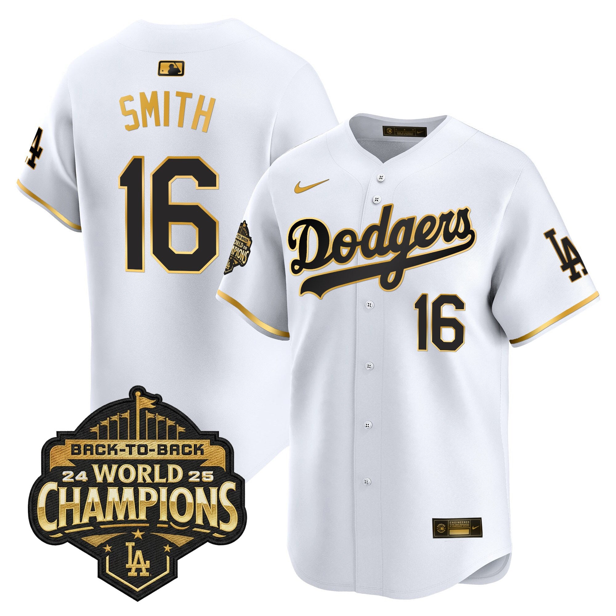 Men's Dodgers 2025 Back-To-Back Champions Vapor Premier Limited Jersey - All Stitched