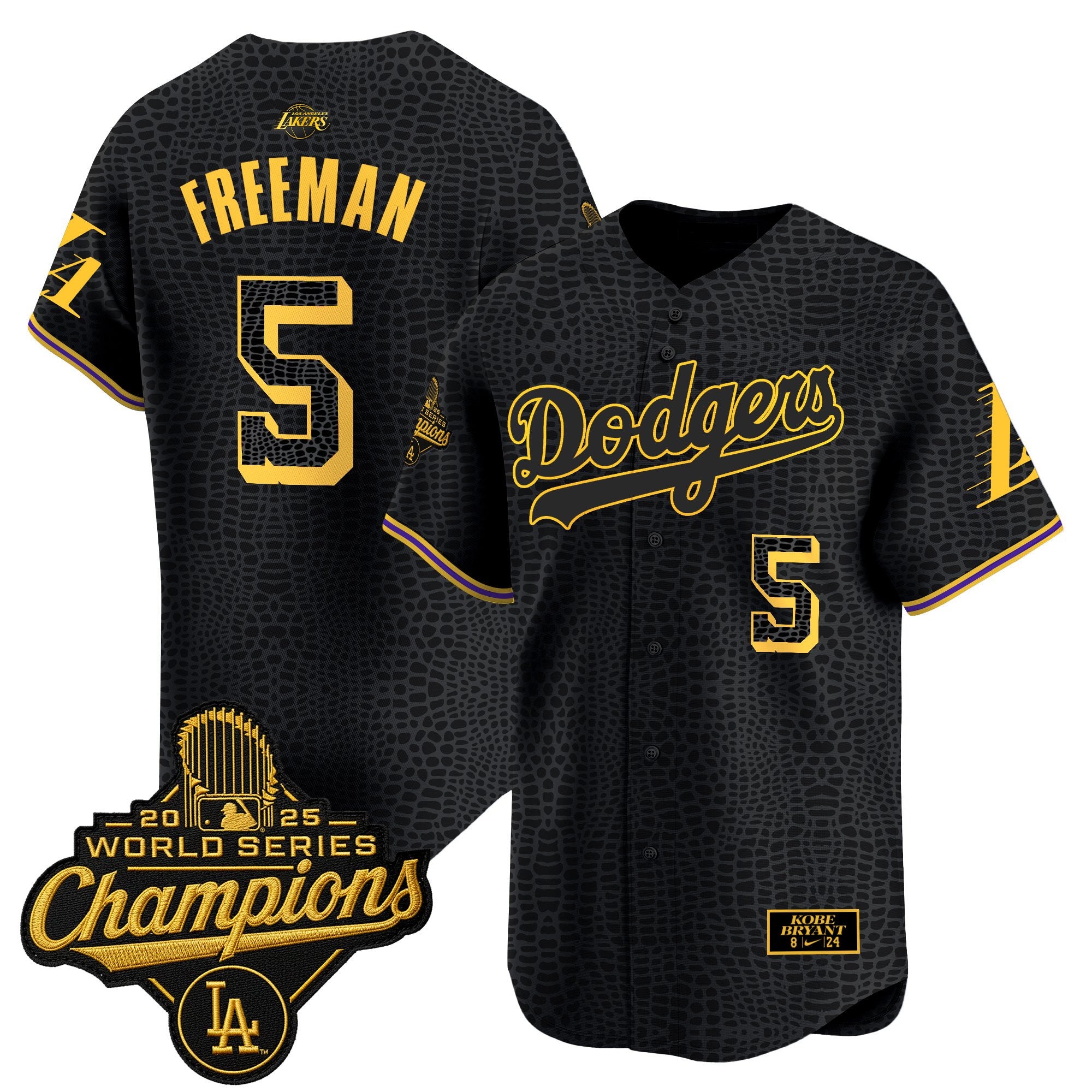 Men's Dodgers 2025 World Series Champions Mamba Vapor Premier Limited Jersey - All Stitched