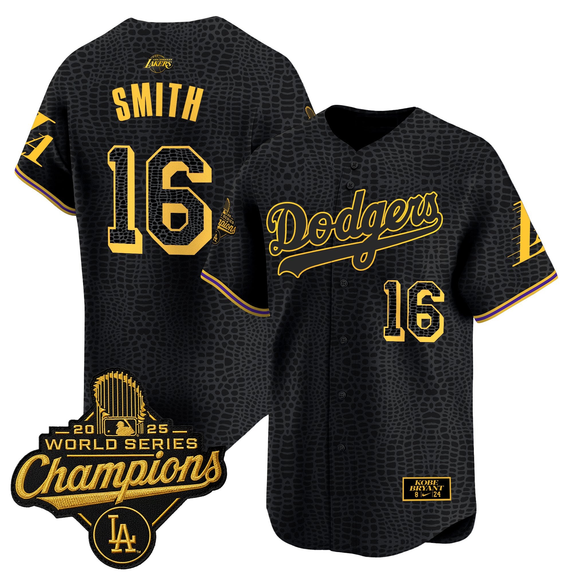Men's Dodgers 2025 World Series Champions Mamba Vapor Premier Limited Jersey - All Stitched