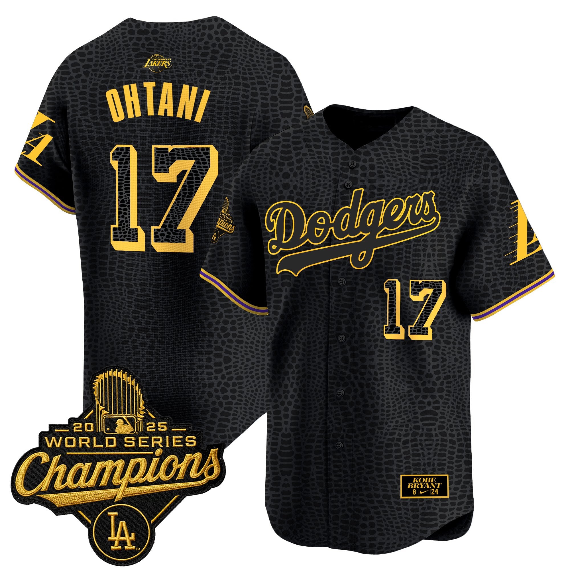 Men's Dodgers 2025 World Series Champions Mamba Vapor Premier Limited Jersey - All Stitched