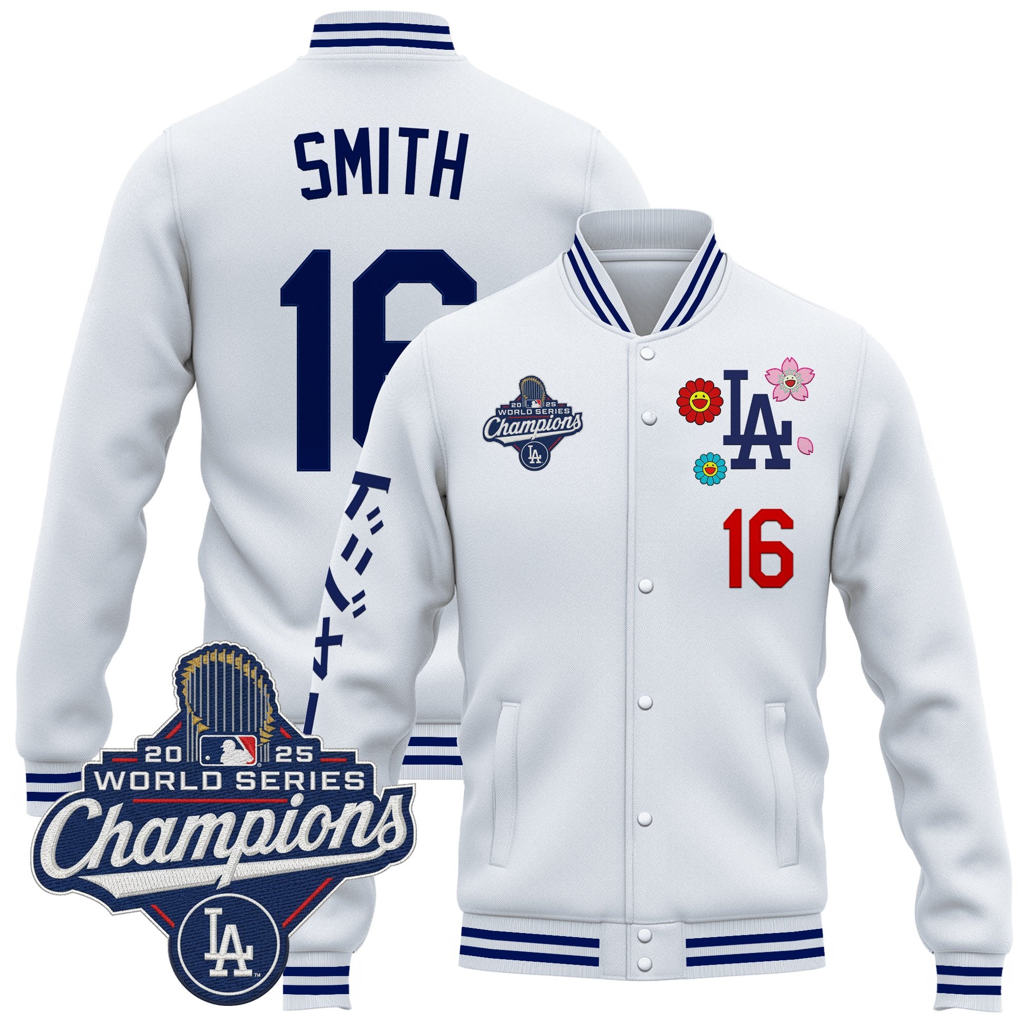 Men's Los Angeles Dodgers x Takashi Murakami Jacket - 2025 World Series Champions Patch - Printed