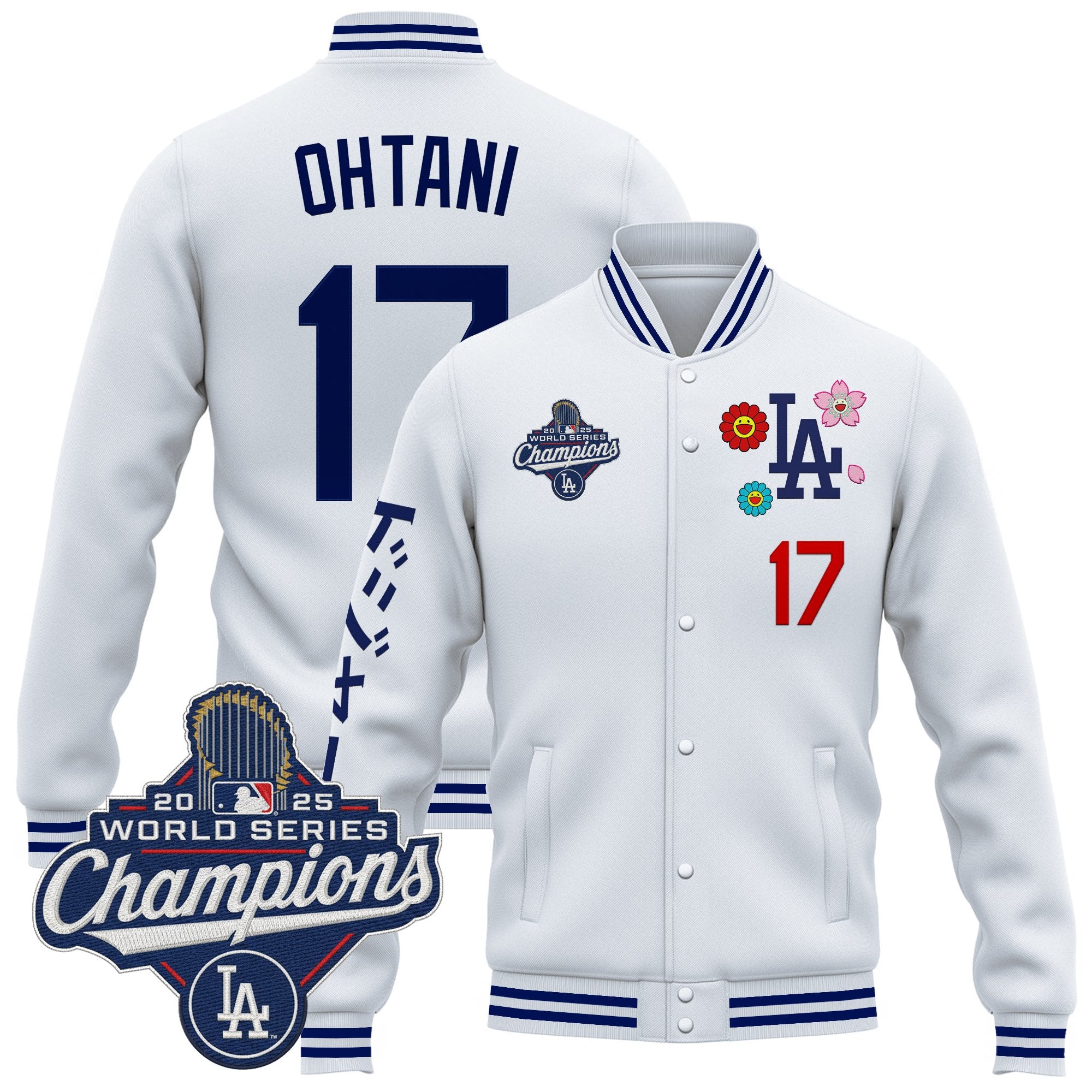 Men's Los Angeles Dodgers x Takashi Murakami Jacket - 2025 World Series Champions Patch - Printed