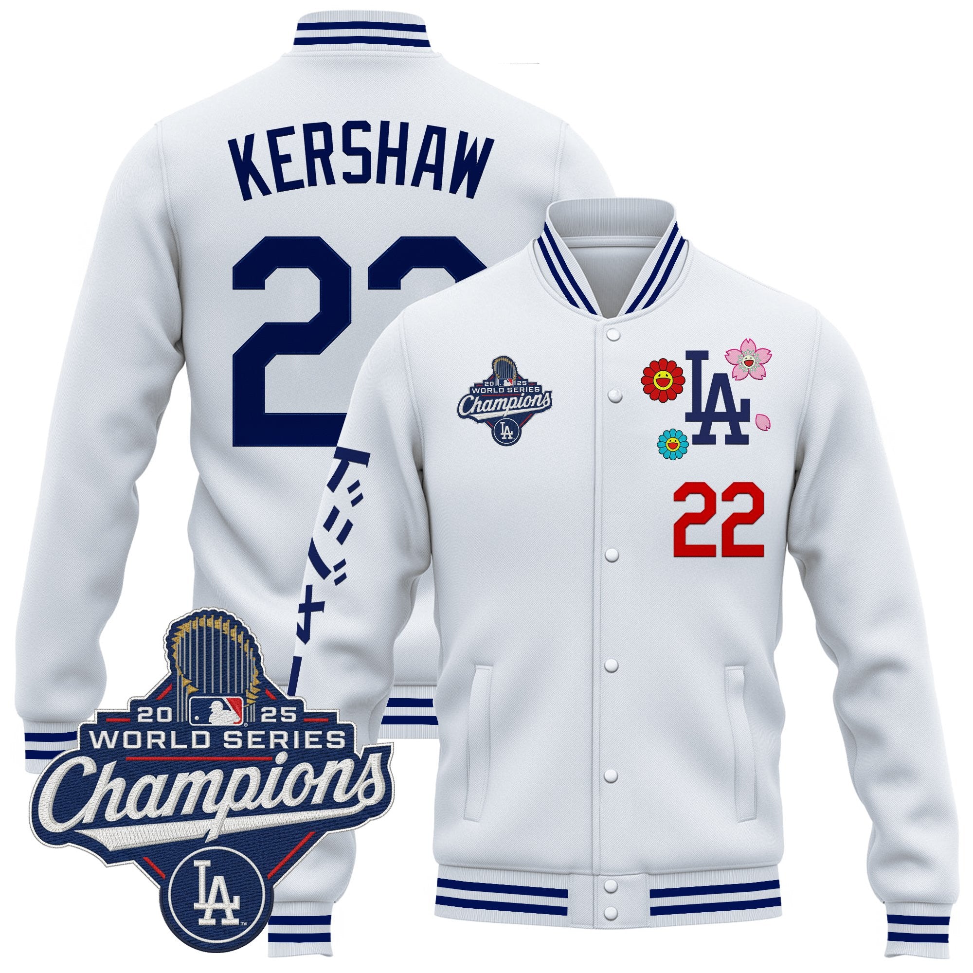 Men's Los Angeles Dodgers x Takashi Murakami Jacket - 2025 World Series Champions Patch - Printed