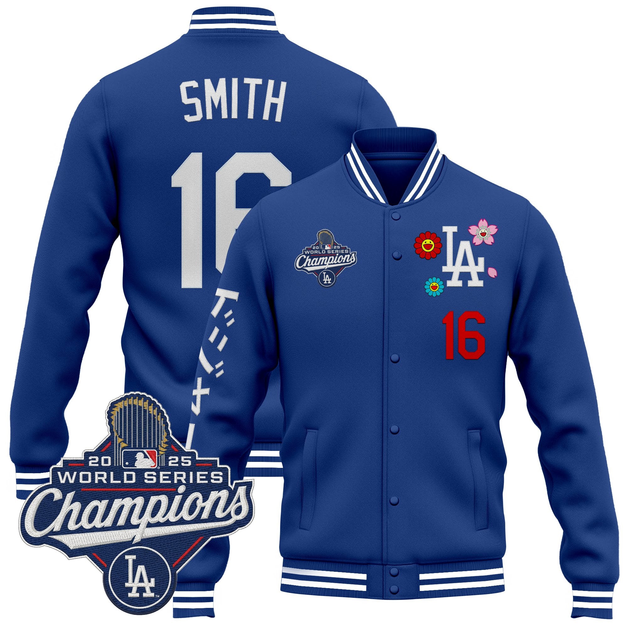 Men's Los Angeles Dodgers x Takashi Murakami Jacket - 2025 World Series Champions Patch - Printed