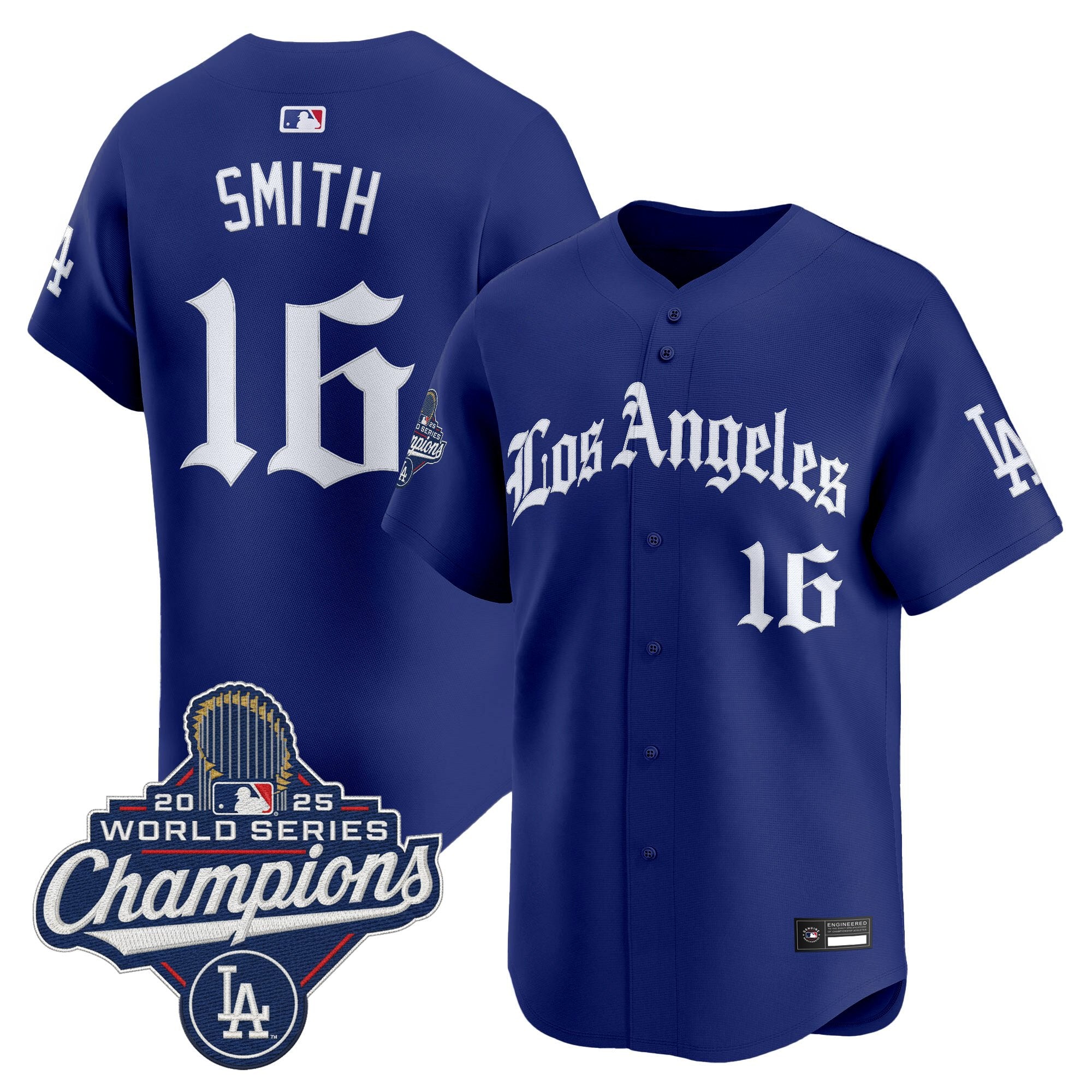 Men's Dodgers 2025 World Series Champions Vapor Premier Limited Jersey V2 - LA Gothic Edition - All Stitched