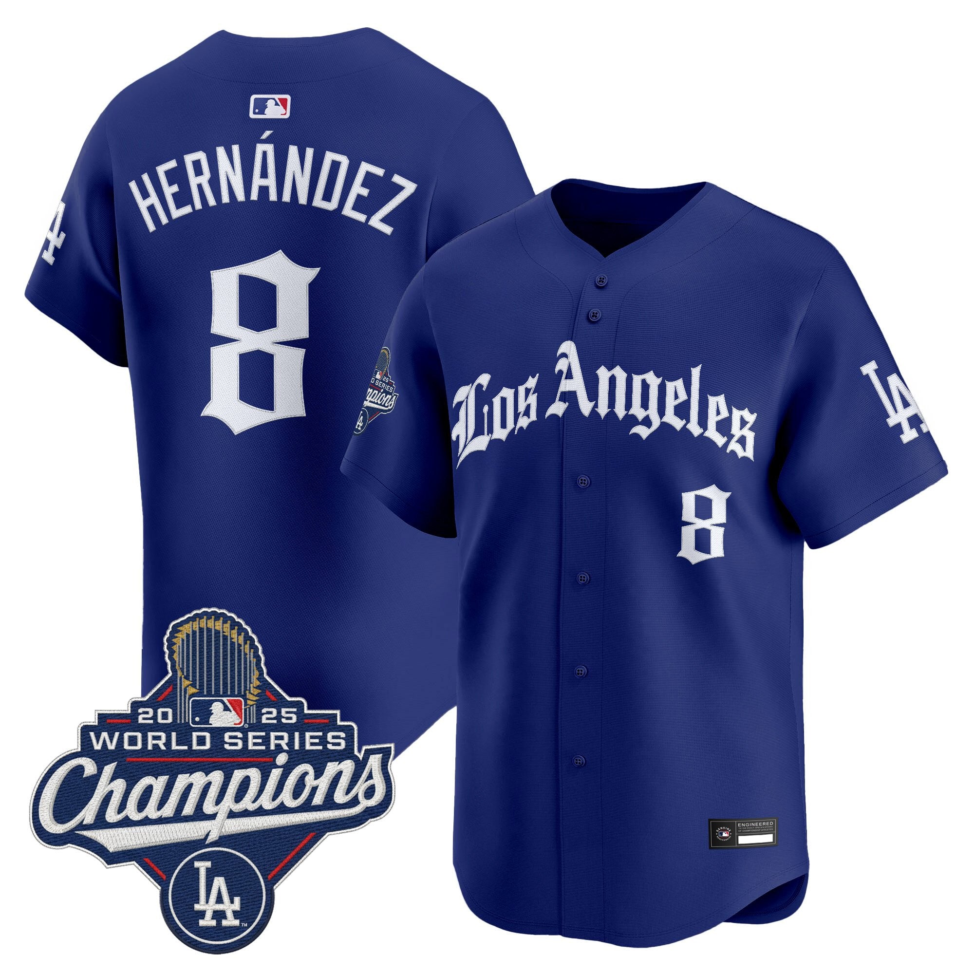 Men's Dodgers 2025 World Series Champions Vapor Premier Limited Jersey V2 - LA Gothic Edition - All Stitched